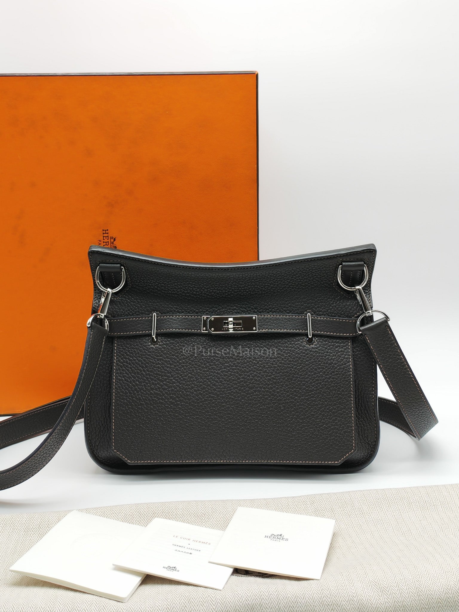Jypsiere 28 in Gris Etain Clemence Leather & Palladium Hardware
