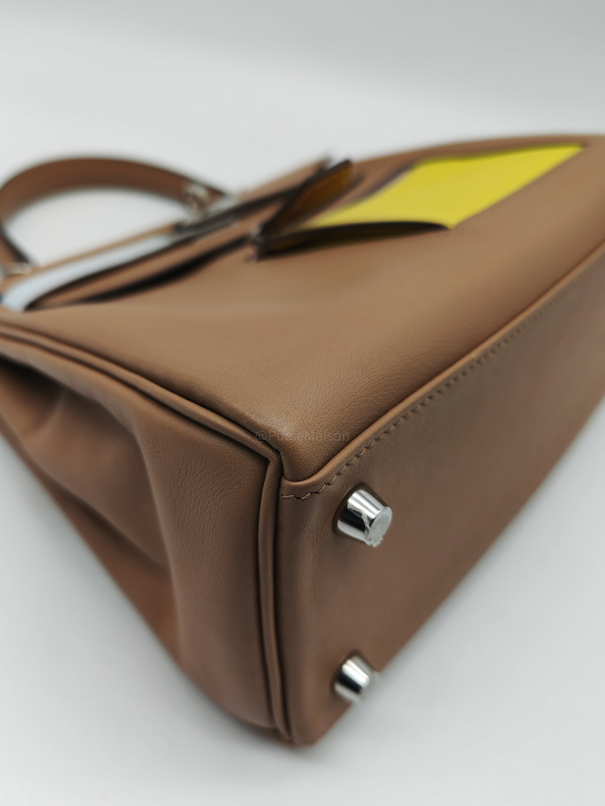 Hermes Kelly 25 Retourne in Colormatic Veau Swift Leather Chai/Lime/Brume/Cassis/Nata Palladium HardwareStamp B(2023) | Purse Maison Luxury Bags Shop