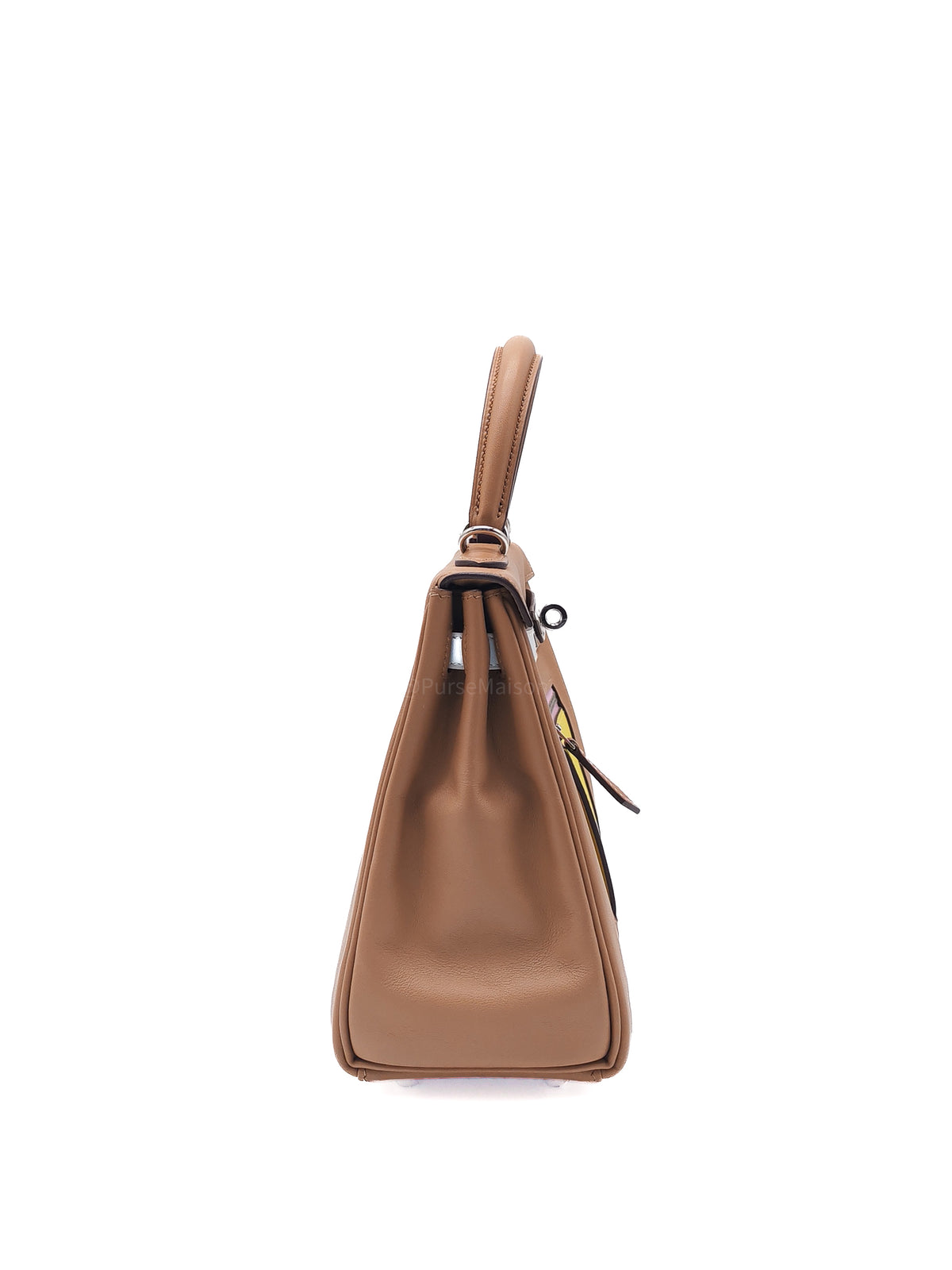 Hermes Kelly 25 Retourne in Colormatic Veau Swift Leather Chai/Lime/Brume/Cassis/Nata Palladium HardwareStamp B(2023) | Purse Maison Luxury Bags Shop