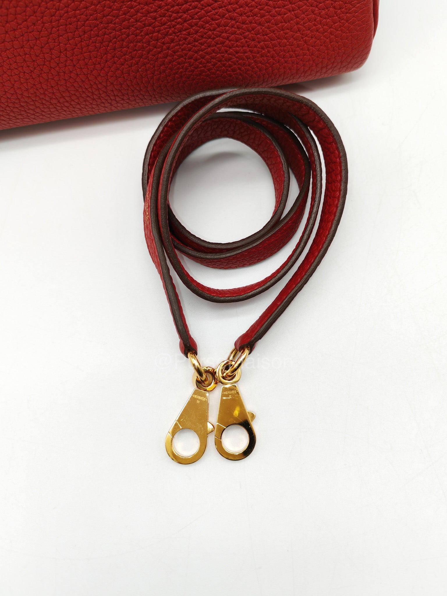 Hermes Kelly 25 Retourne in Rouge Vif Togo Leather and Gold Hardware Stamp Y (2020) | Purse Maison Luxury Bags Shop