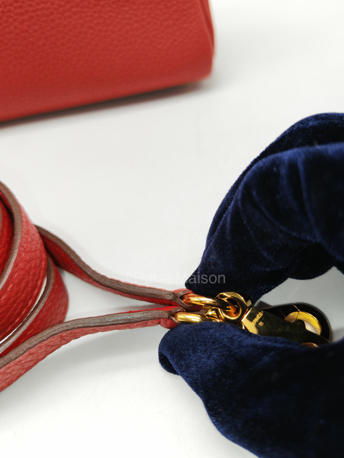 Hermes Kelly 25 Retourne in Rouge Vif Togo Leather and Gold Hardware Stamp Y (2020) | Purse Maison Luxury Bags Shop