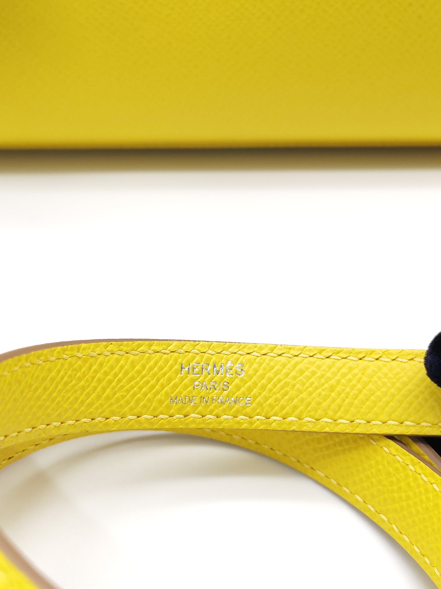 Kelly 25 Sellier in Lime Epsom Leather and Palladiun Hardware Stamp U (2022) | Purse Maison Luxury Bags Shop