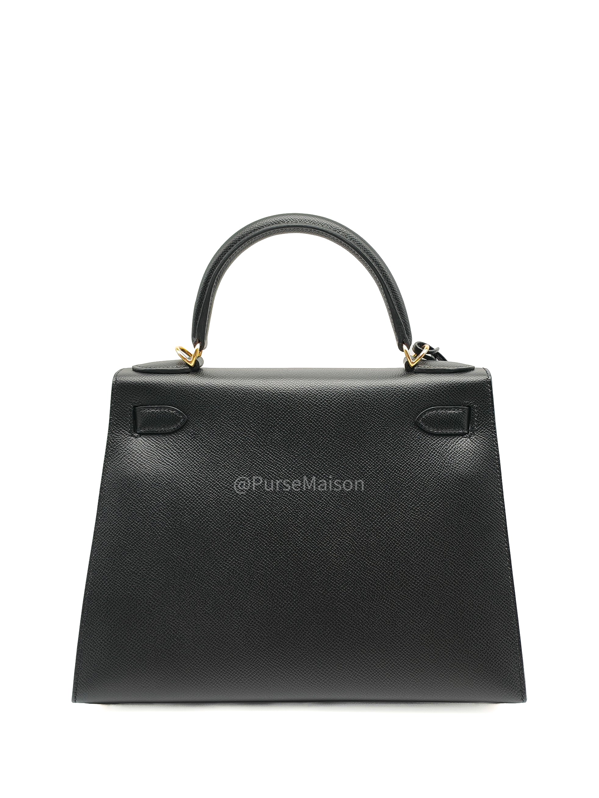Hermes Kelly 28 Sellier in Black Epsom leather Gold Hardware Stamp Y(2020) | Purse Maison Luxury Bags Shop