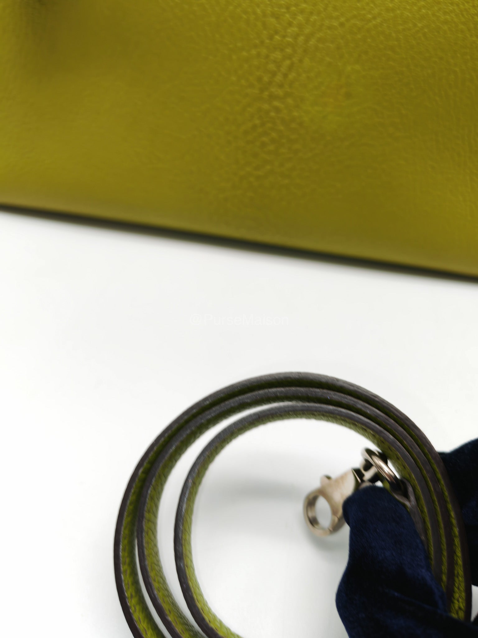 Hermes Kelly 32 in Vert Anis Cheve Mysore Leather Palladium Hardware Stamp J Square(2006) | Purse Maison Luxury Bags Shop