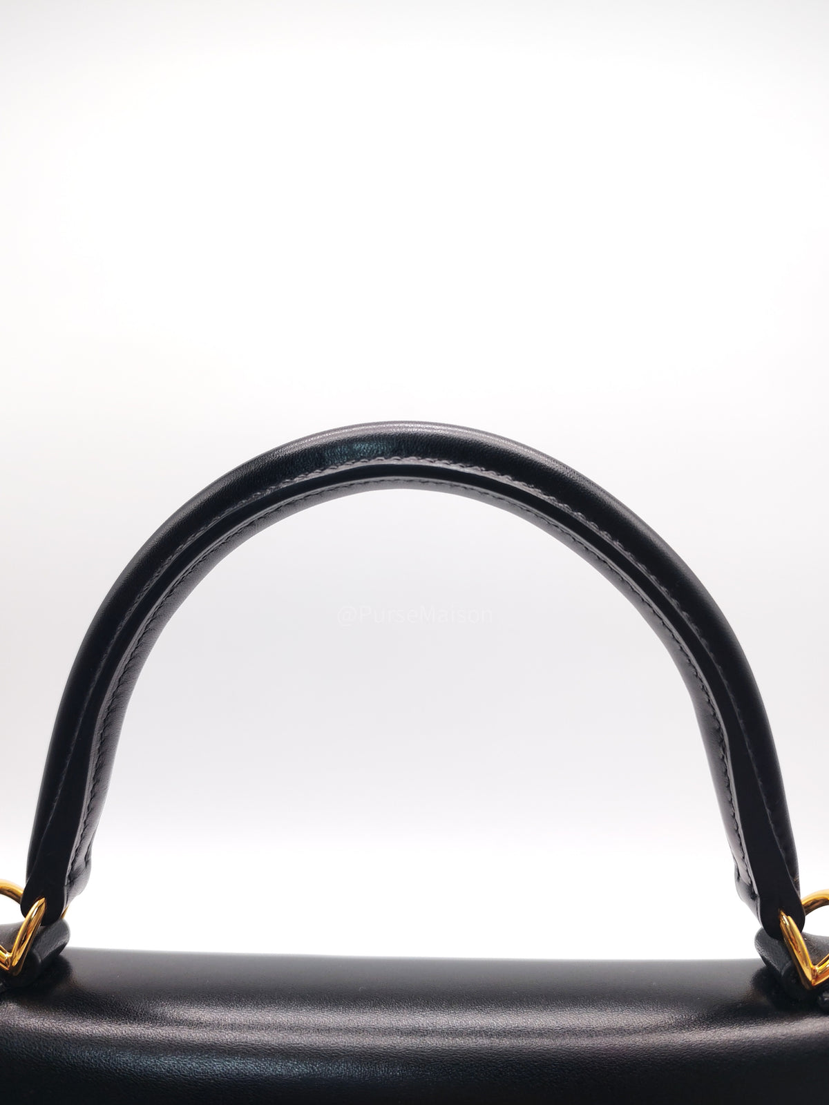 Hermes Kelly II 28 Sellier in Black Box Calfskin Leather Gold Hardware Stamp U (2022) | Purse Maison Luxury Bags Shop