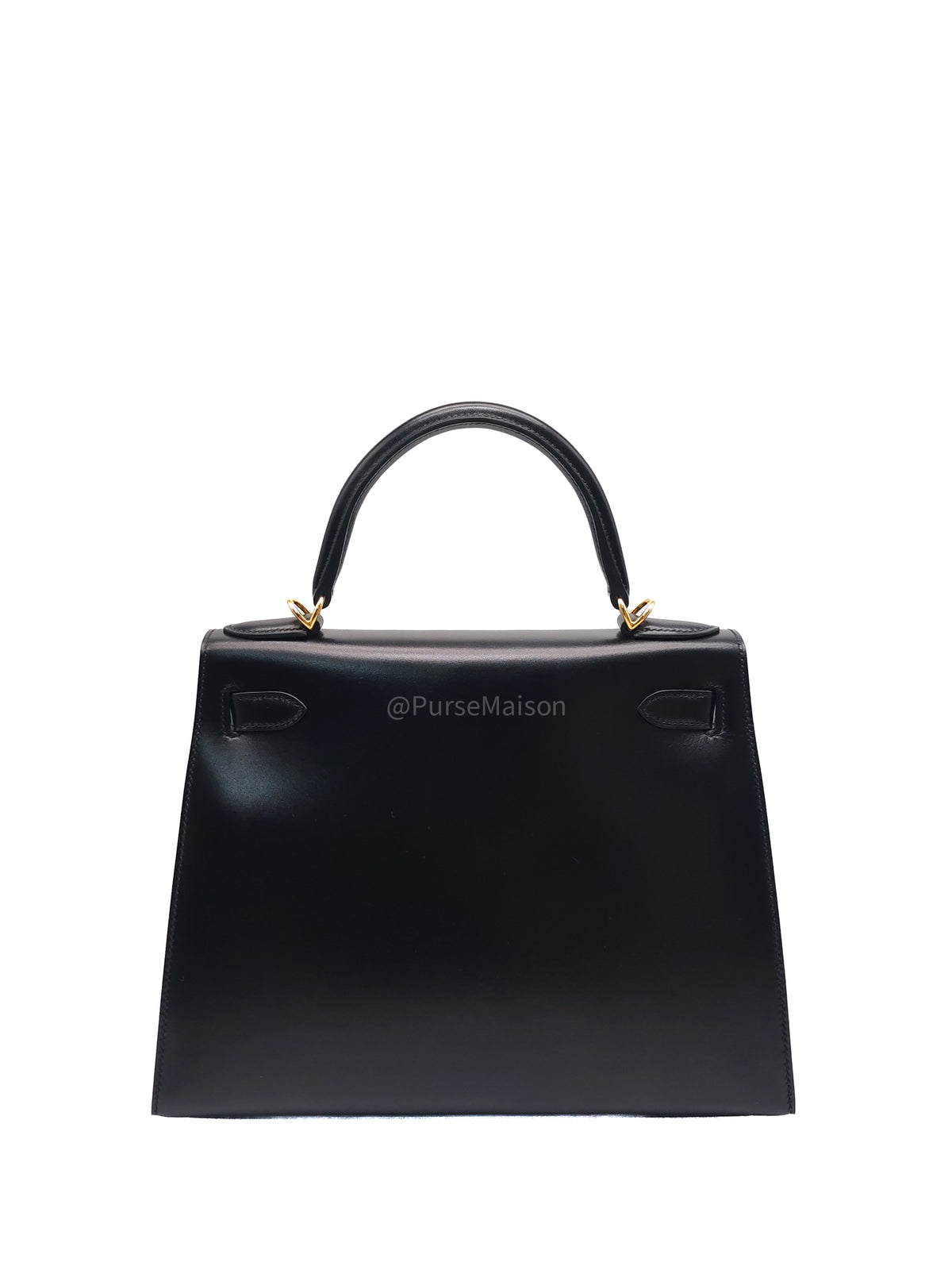 Hermes Kelly II 28 Sellier in Black Box Calfskin Leather Gold Hardware Stamp U (2022) | Purse Maison Luxury Bags Shop