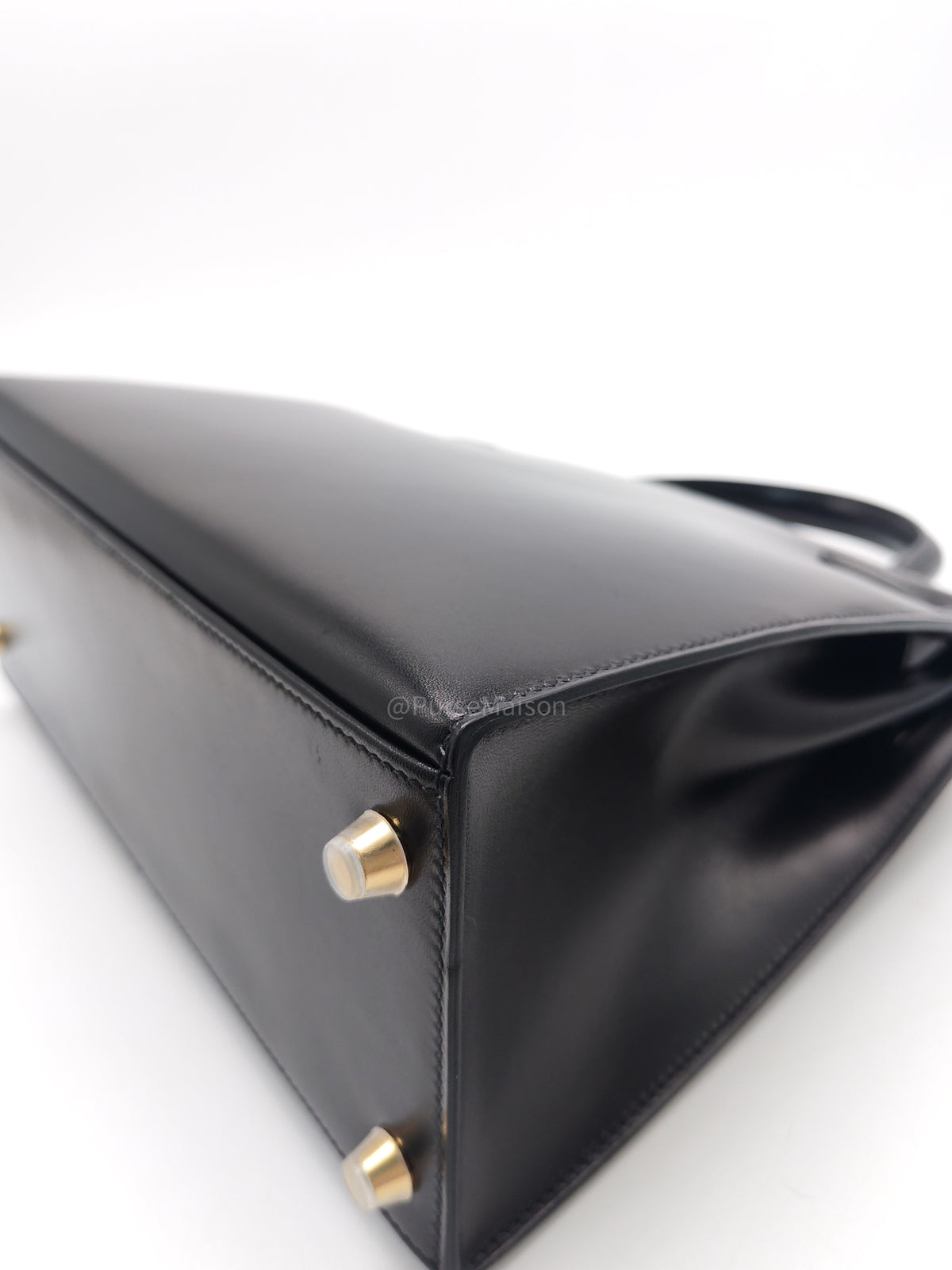 Hermes Kelly II 28 Sellier in Black Box Calfskin Leather Gold Hardware Stamp U (2022) | Purse Maison Luxury Bags Shop