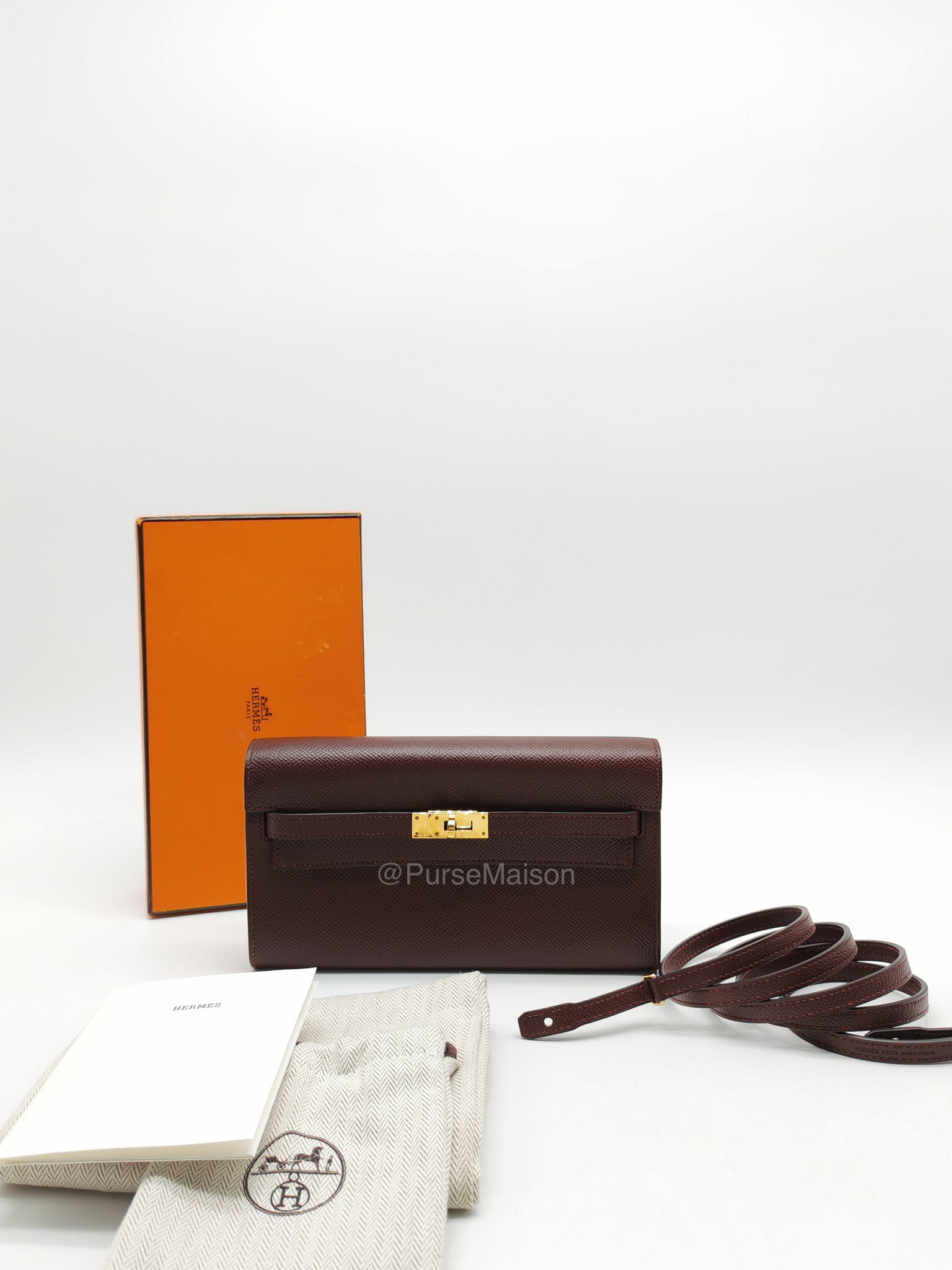 Hermes Kelly to go in Bordeaux Epsom Leather Gold Hardware Stamp U(2022) | Purse Maison Luxury Bags Shop