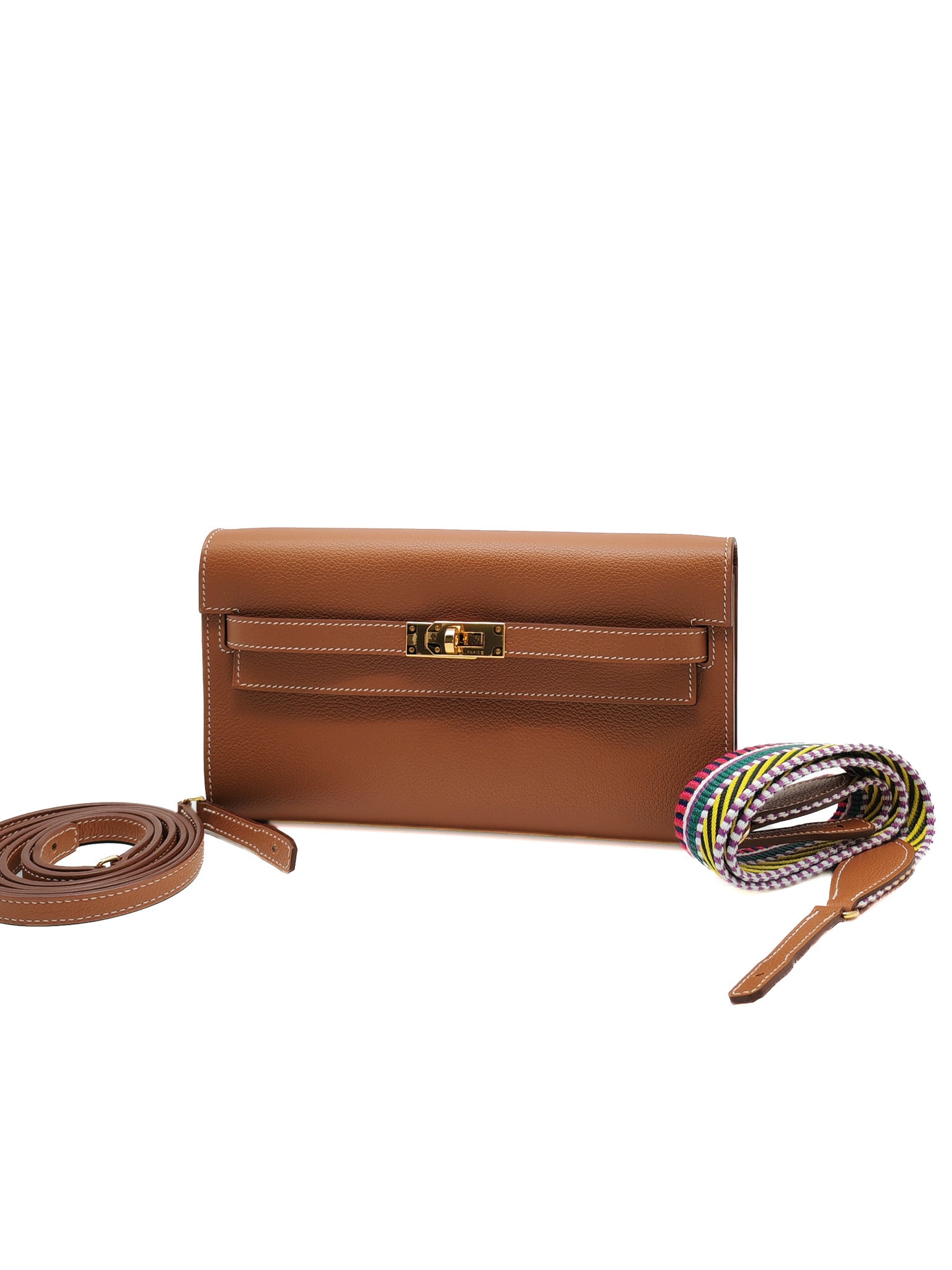 Hermes Kelly To Go in Gold Epsom Leather & Gold Hardware Stamp B (2023) | Purse Maison Luxury Bags Shop