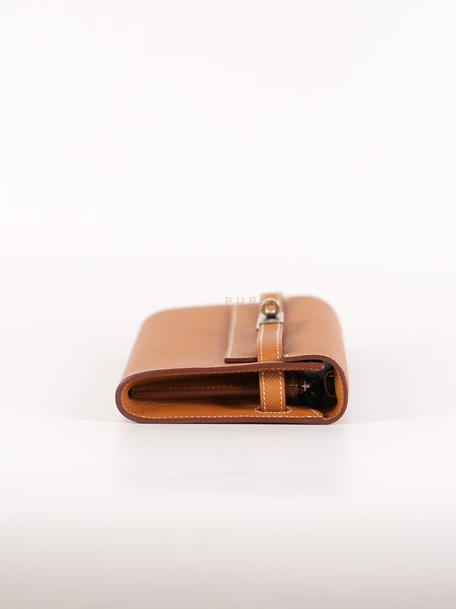 Kelly to Go in Gold Epsom Leather Palladium Hardware Stamp U(2022) | Purse Maison Luxury Bags Shop