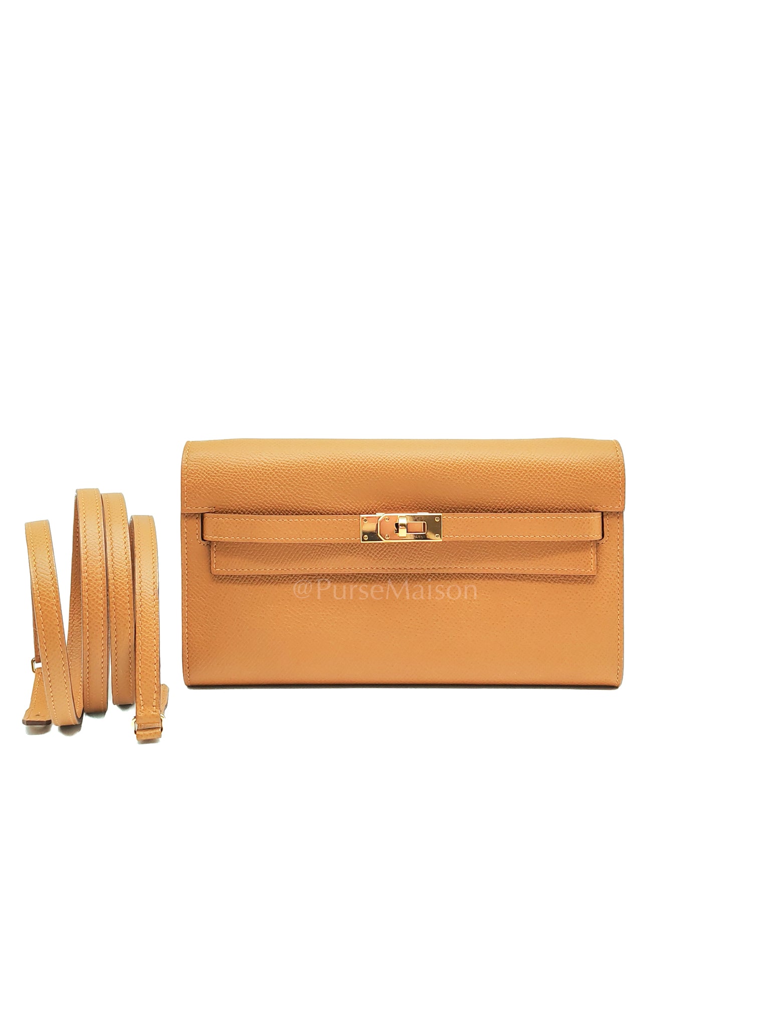 Kelly To Go Sesame in Epsom Leather and Gold Hardware Stamp Y (2020) | Purse Maison Luxury Bags Shop