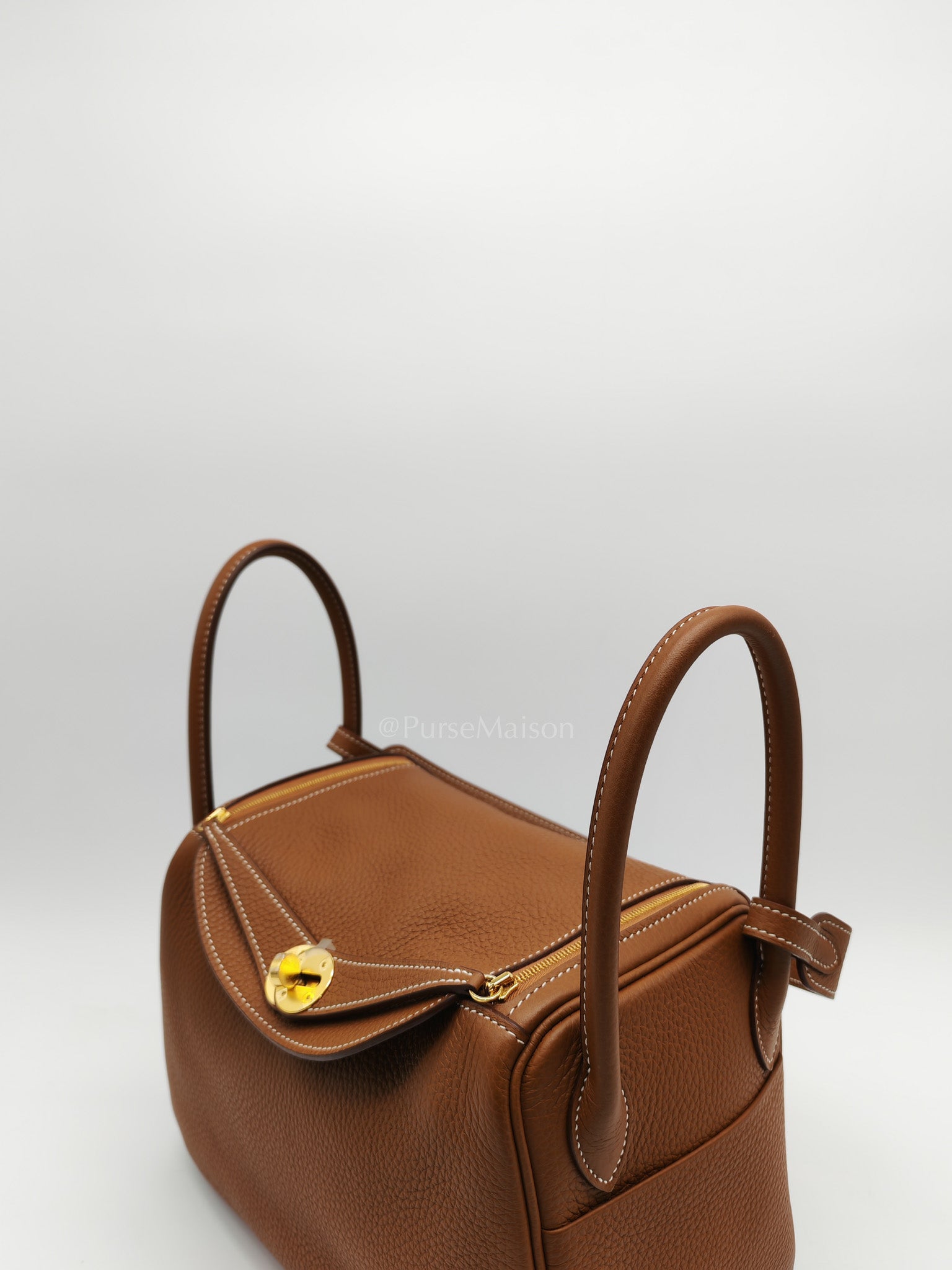 Hermes Lindy 26 in Gold Clemence Leather Gold Hardware Stamp W(2024) | Purse Maison Luxury Bags Shop