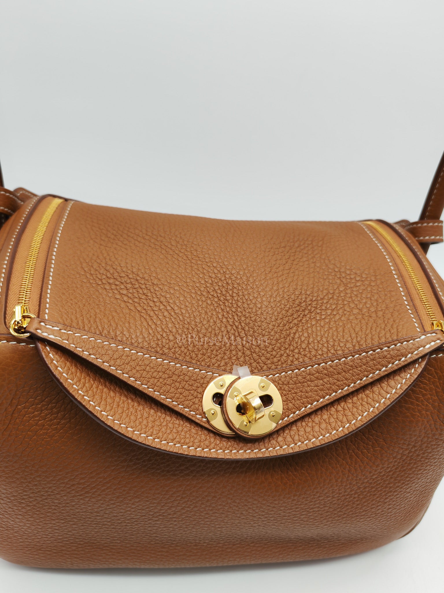 Hermes Lindy 26 in Gold Clemence Leather Gold Hardware Stamp W(2024) | Purse Maison Luxury Bags Shop