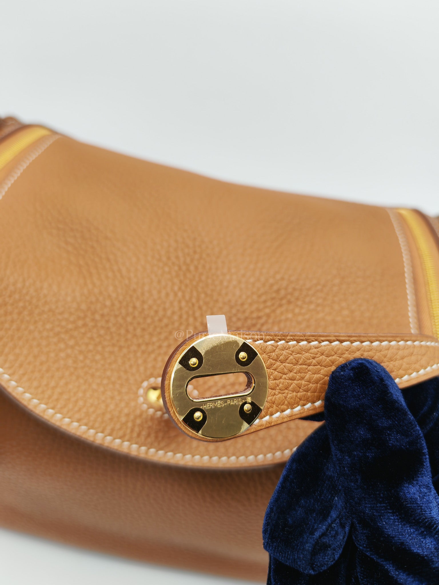 Hermes Lindy 26 in Gold Clemence Leather Gold Hardware Stamp W(2024) | Purse Maison Luxury Bags Shop