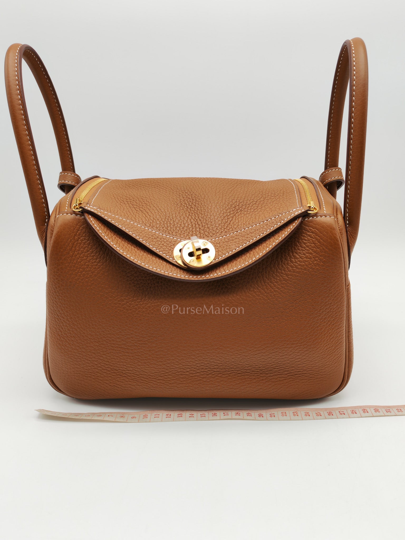 Hermes Lindy 26 in Gold Clemence Leather Gold Hardware Stamp W(2024) | Purse Maison Luxury Bags Shop