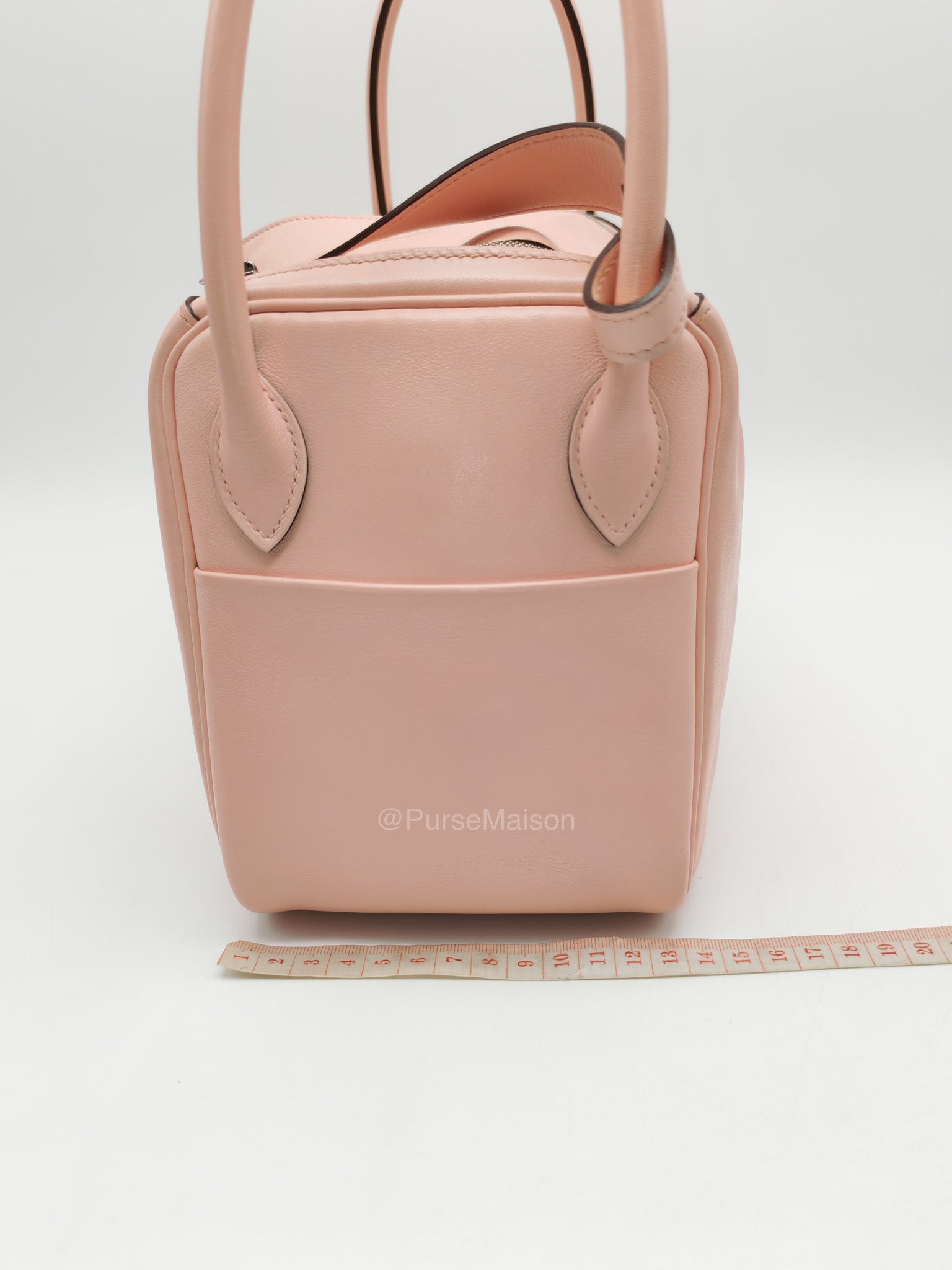 Hermes Lindy 26 in Rose Sakura Swift Leather Palladium Hardware Stamp X(2016) | Purse Maison Luxury Bags Shop