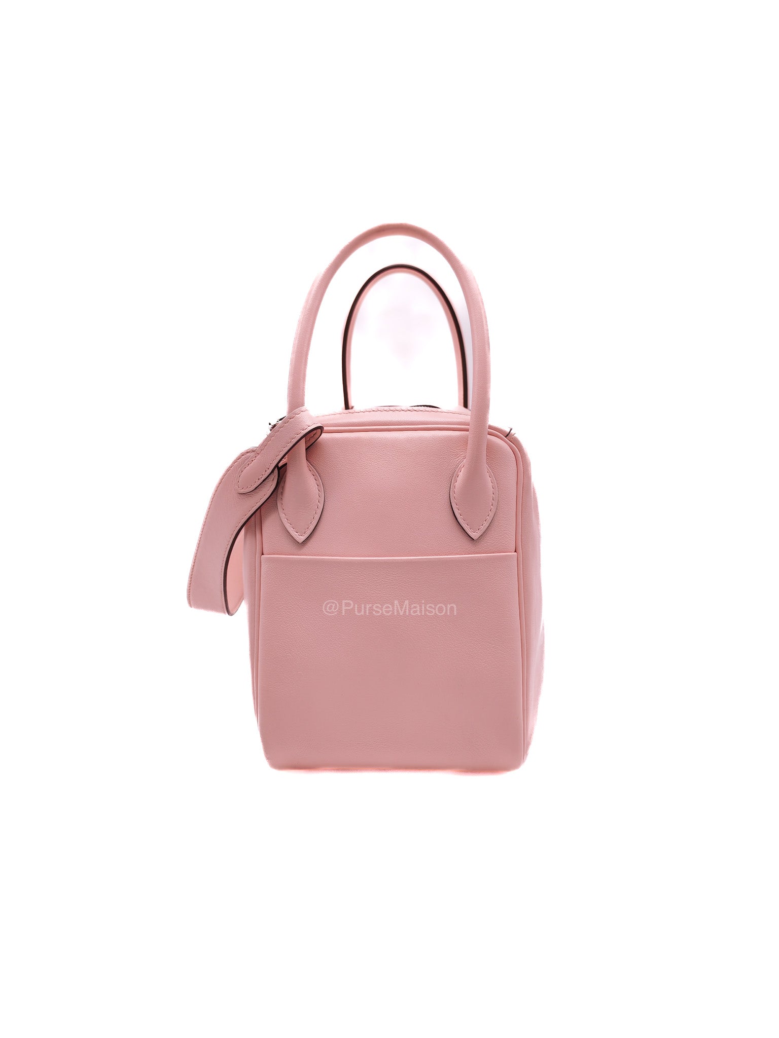 Hermes Lindy 26 in Rose Sakura Swift Leather Palladium Hardware Stamp X(2016) | Purse Maison Luxury Bags Shop