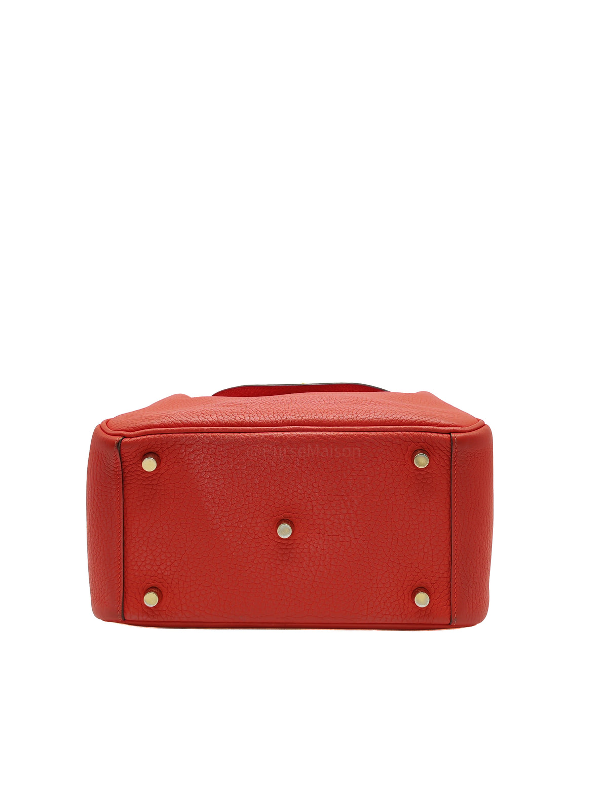 Hermes Lindy 26 in Rouge Tomate Clemence Leather Gold Hardware Stamp X (2016) | Purse Maison Luxury Bags Shop