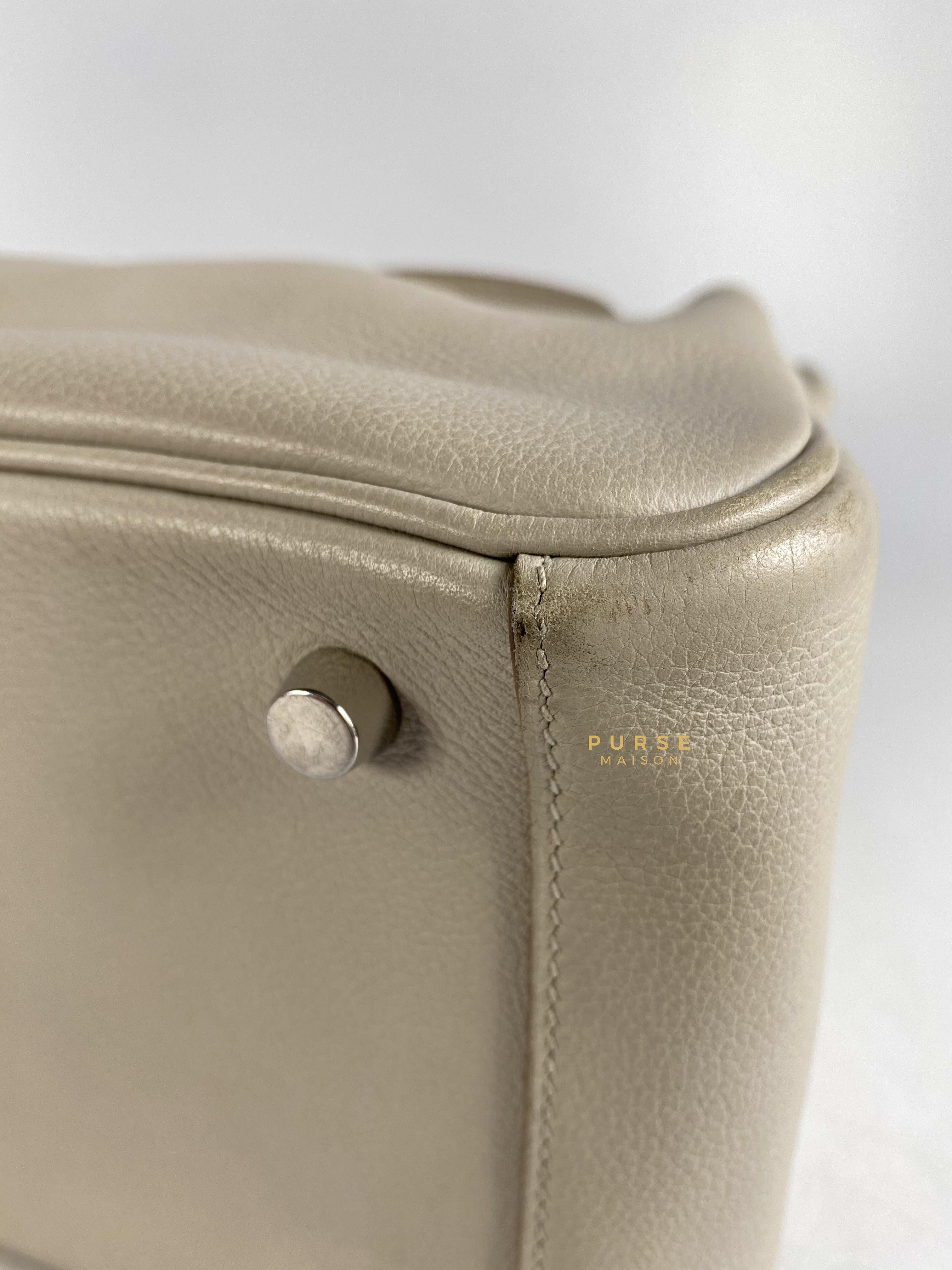 Hermes Lindy 26 Veau Evercolor Gris Perle & Palladium Hardware Stamp A (2017) | Purse Maison Luxury Bags Shop