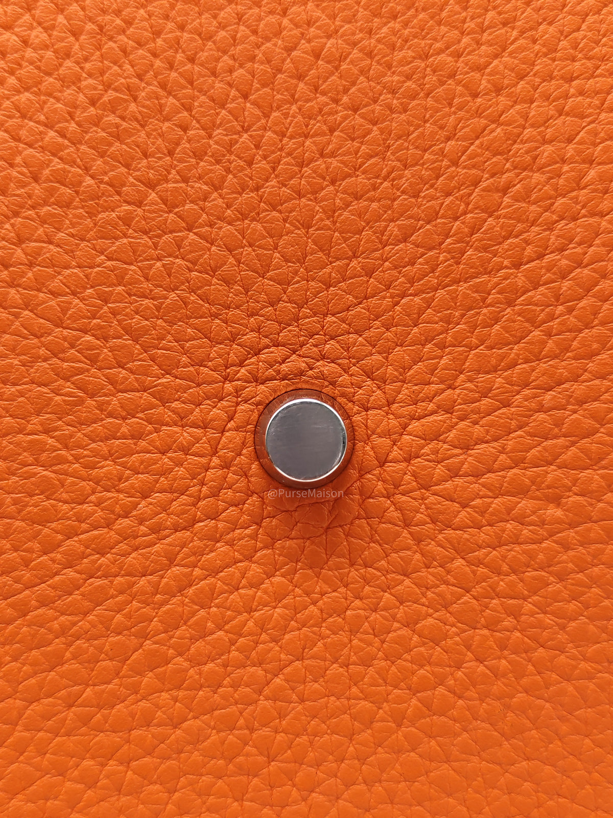 Hermes Lindy 30 in Orange Clemence Leather Palladium Hardware Stamp O Square(2011) | Purse Maison Luxury Bags Shop