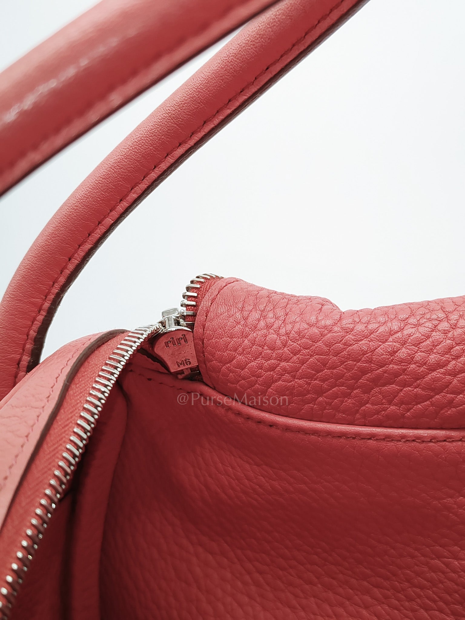 Lindy 34 Salmon Pink Clemence Leather in Palladium Hardware Stamp N Square(2010) | Purse Maison Luxury Bags Shop