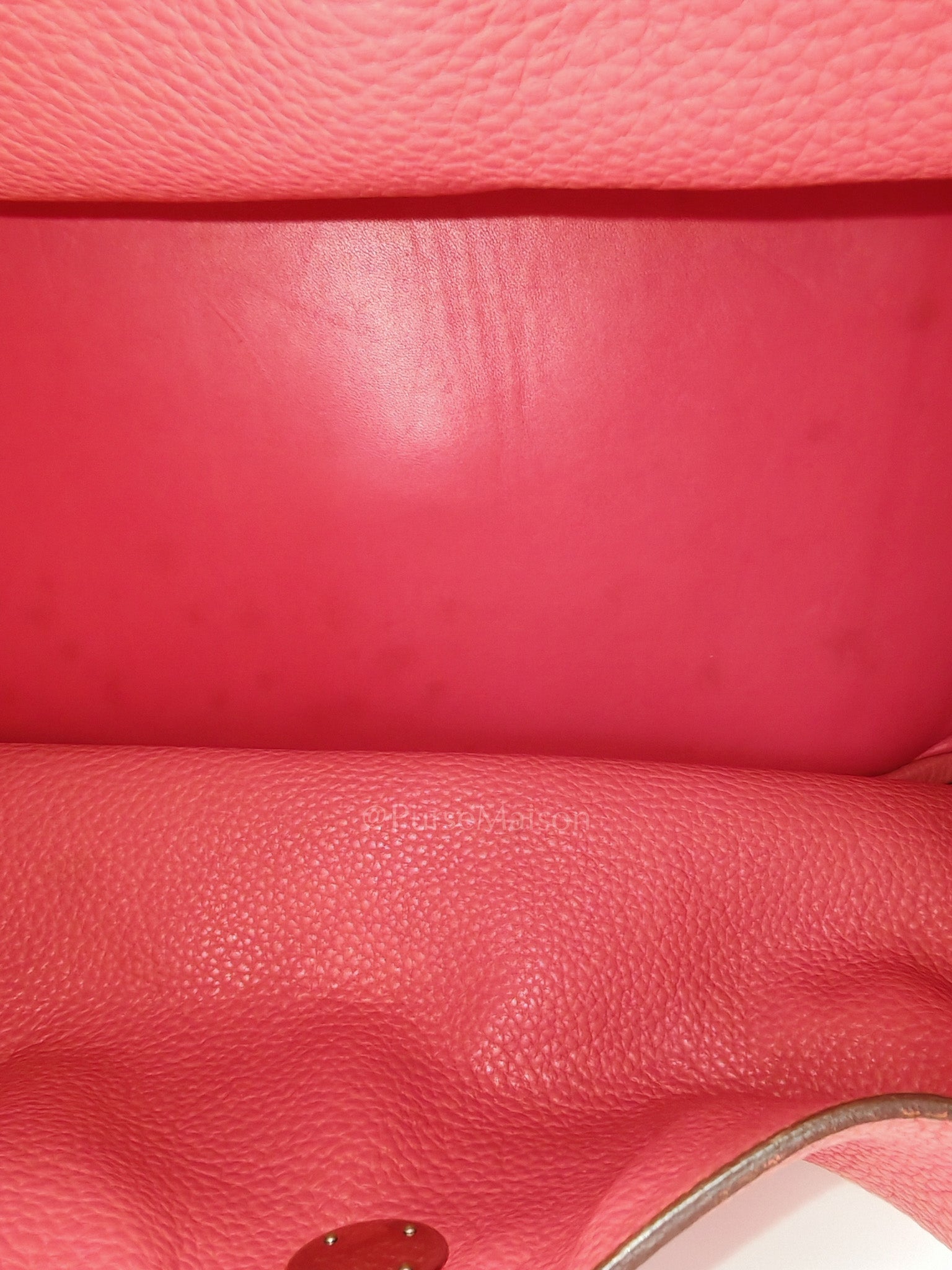 Lindy 34 Salmon Pink Clemence Leather in Palladium Hardware Stamp N Square(2010) | Purse Maison Luxury Bags Shop