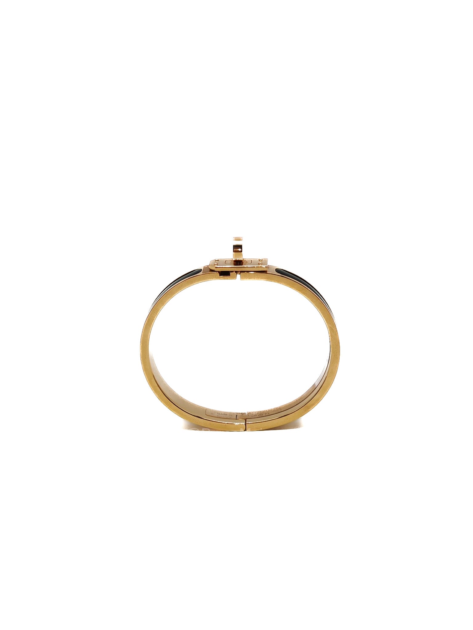 Hermes Mini Clic Kelly Bracelet PM in Black Enamel Gold Hardware | Purse Maison Luxury Bags Shop