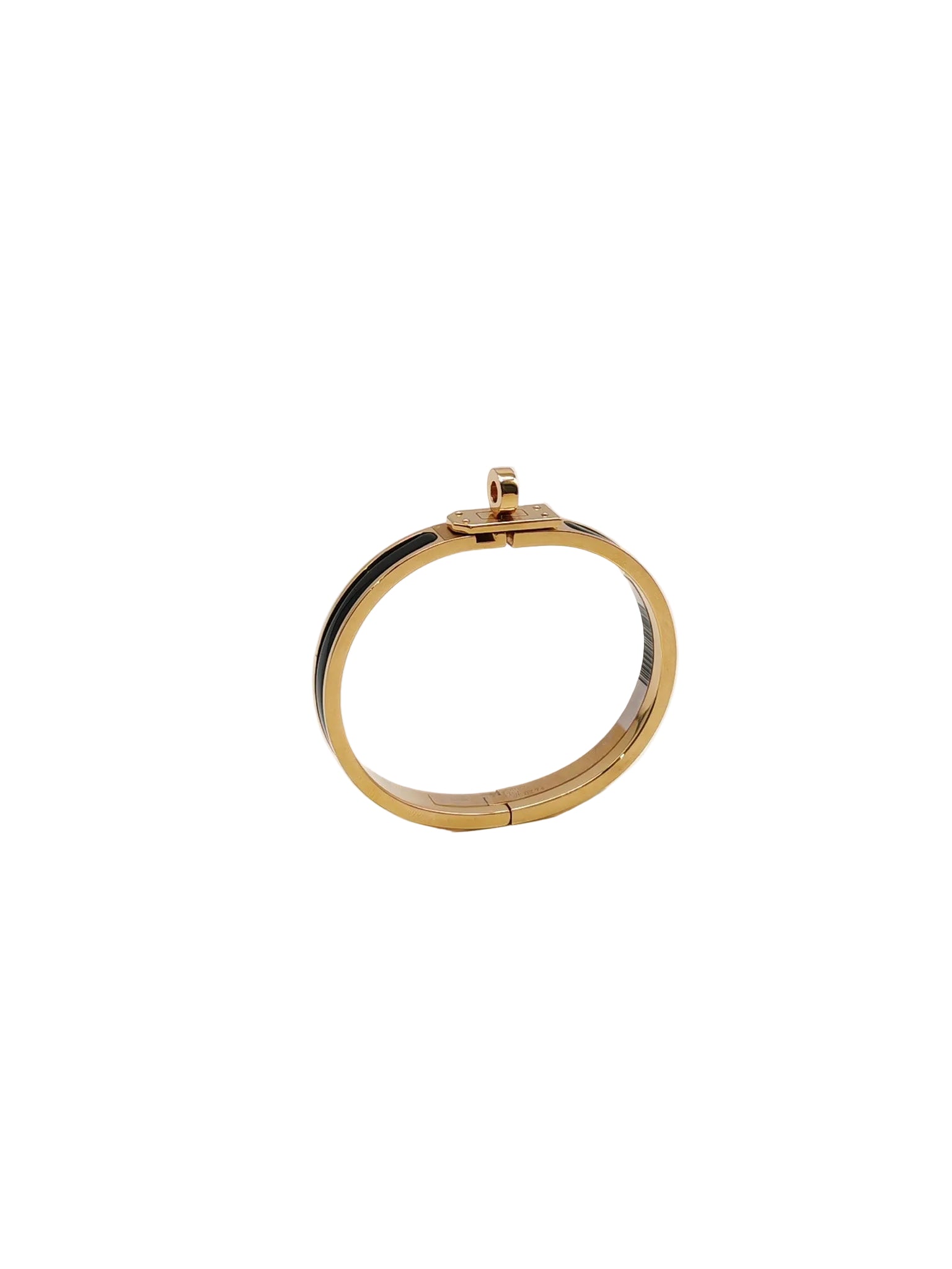 Hermes Mini Clic Kelly Bracelet PM in Black Enamel Gold Hardware | Purse Maison Luxury Bags Shop