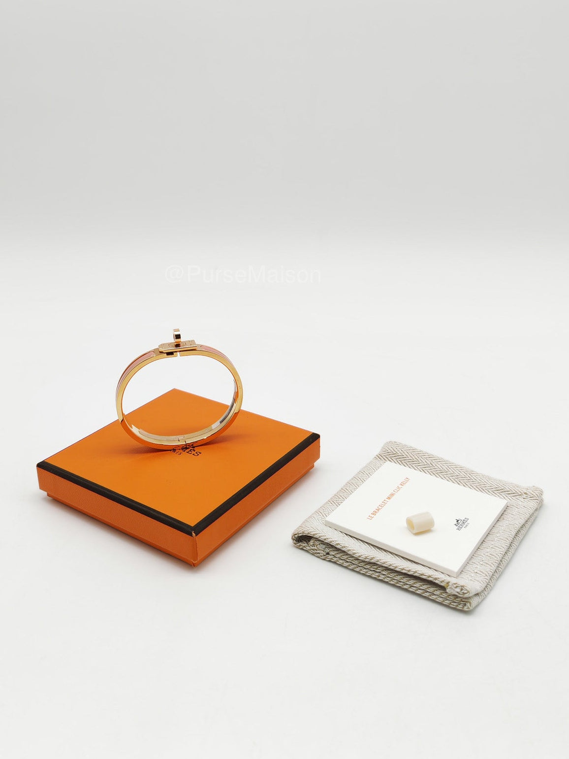 Hermes Mini Click Kelly Bracelet PM in Pink Enamel Gold Hardware | Purse Maison Luxury Bags Shop