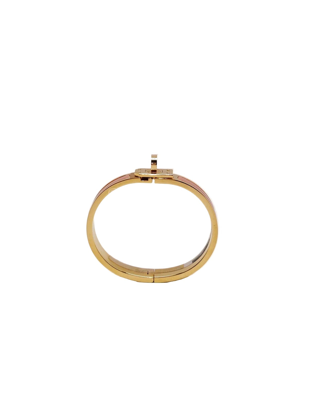 Hermes Mini Click Kelly Bracelet PM in Pink Enamel Gold Hardware | Purse Maison Luxury Bags Shop