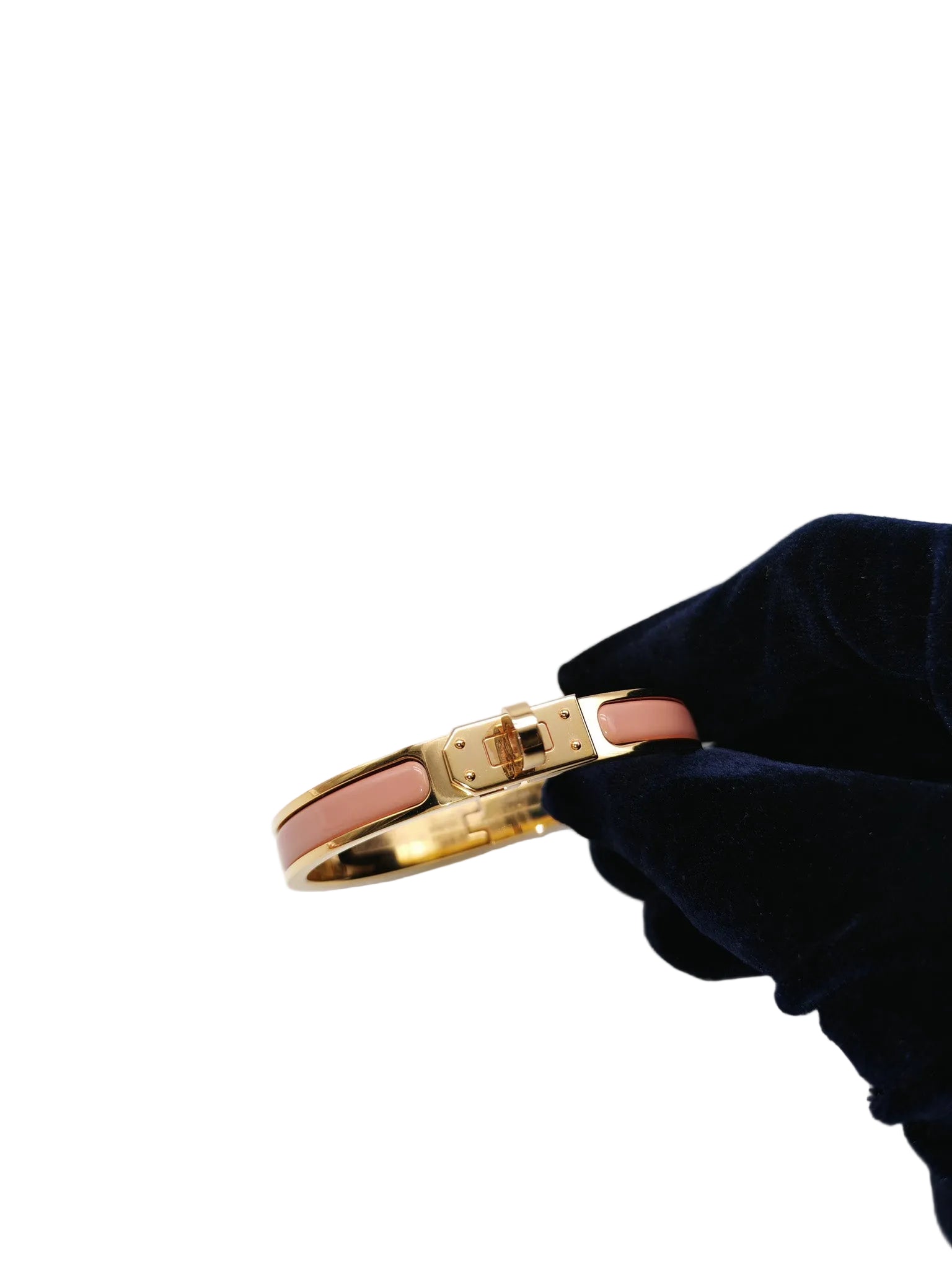 Hermes Mini Click Kelly Bracelet PM in Pink Enamel Gold Hardware | Purse Maison Luxury Bags Shop