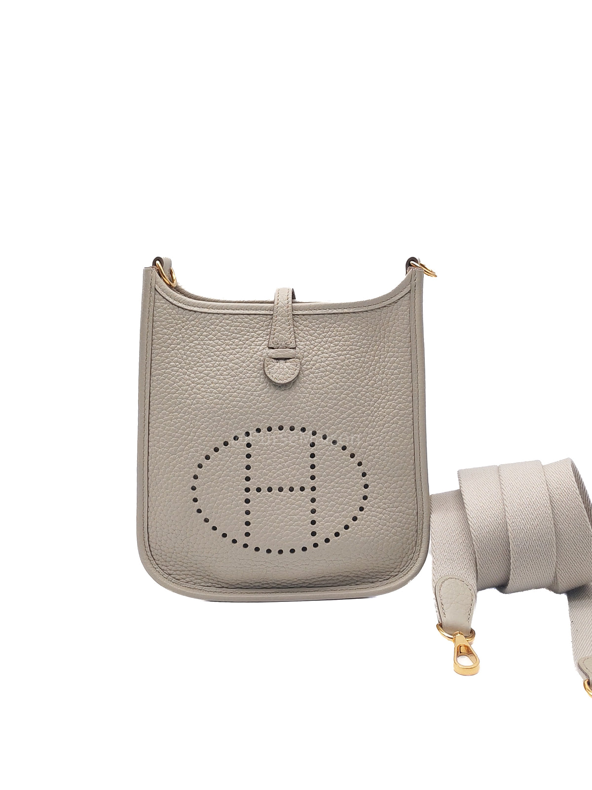 Hermes Mini Evelyne 16 Amazon Taurillon Clemence Leather and Gold Hardware Stamp U (2022) | Purse Maison Luxury Bags Shop