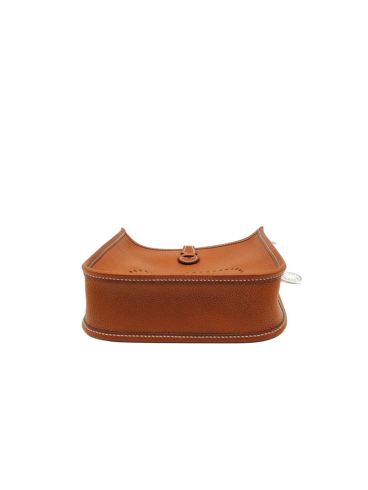 Hermes Mini Evelyne 16 in Gold Barenia Leather and Palladium Hardware Stamp G (2026) | Purse Maison Luxury Bags Shop