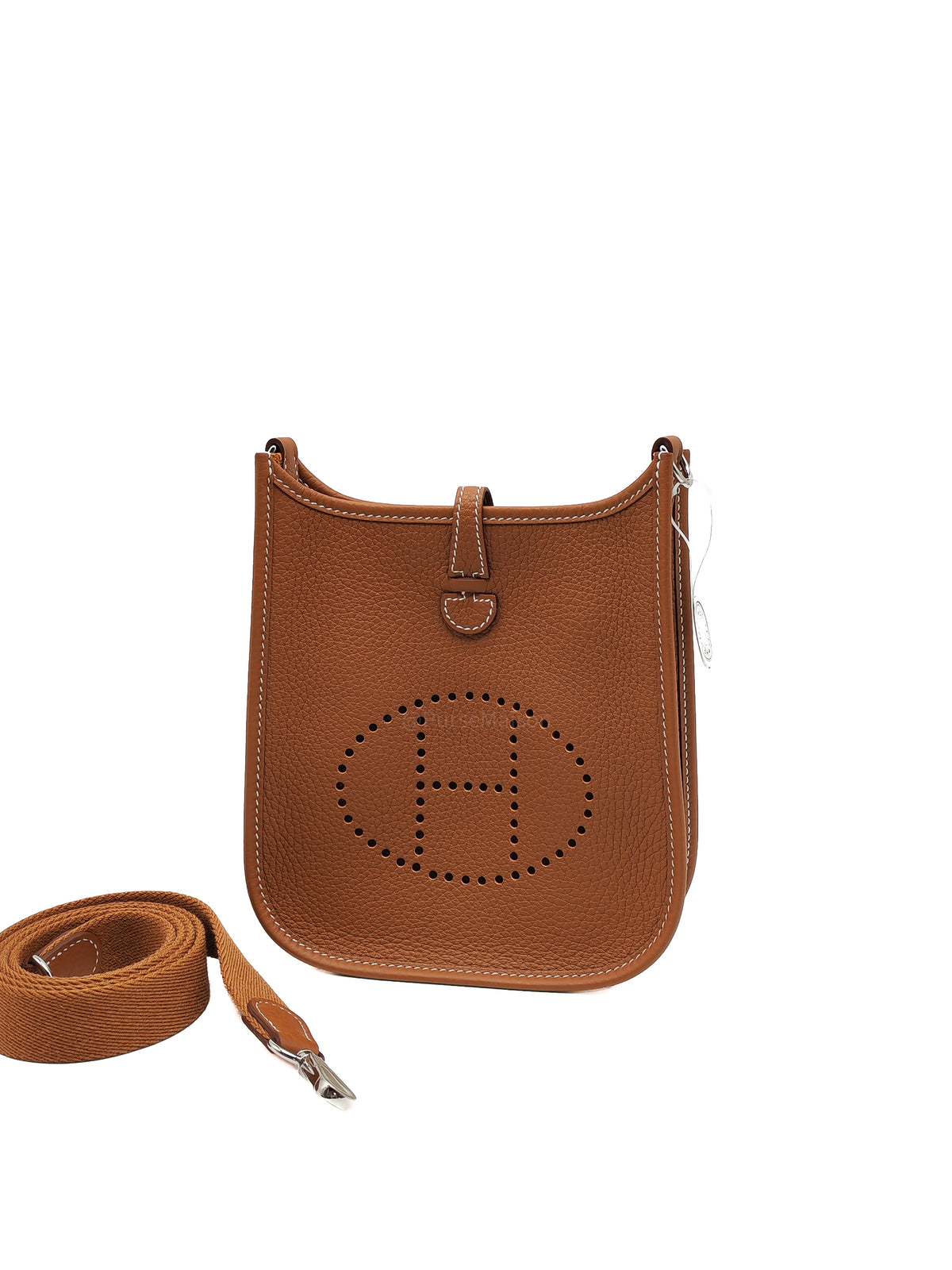 Hermes Mini Evelyne 16 in Gold Clemence Leather Palladium Hardware Stamp K (2025) | Purse Maison Luxury Bags Shop