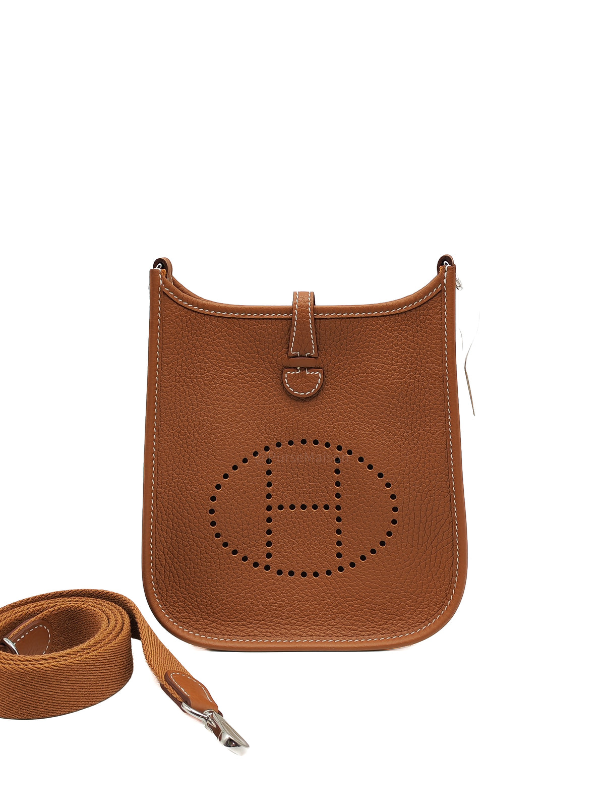 Hermes Mini Evelyne 16 in Gold Clemence Leather Palladium Hardware Stamp K (2025) | Purse Maison Luxury Bags Shop