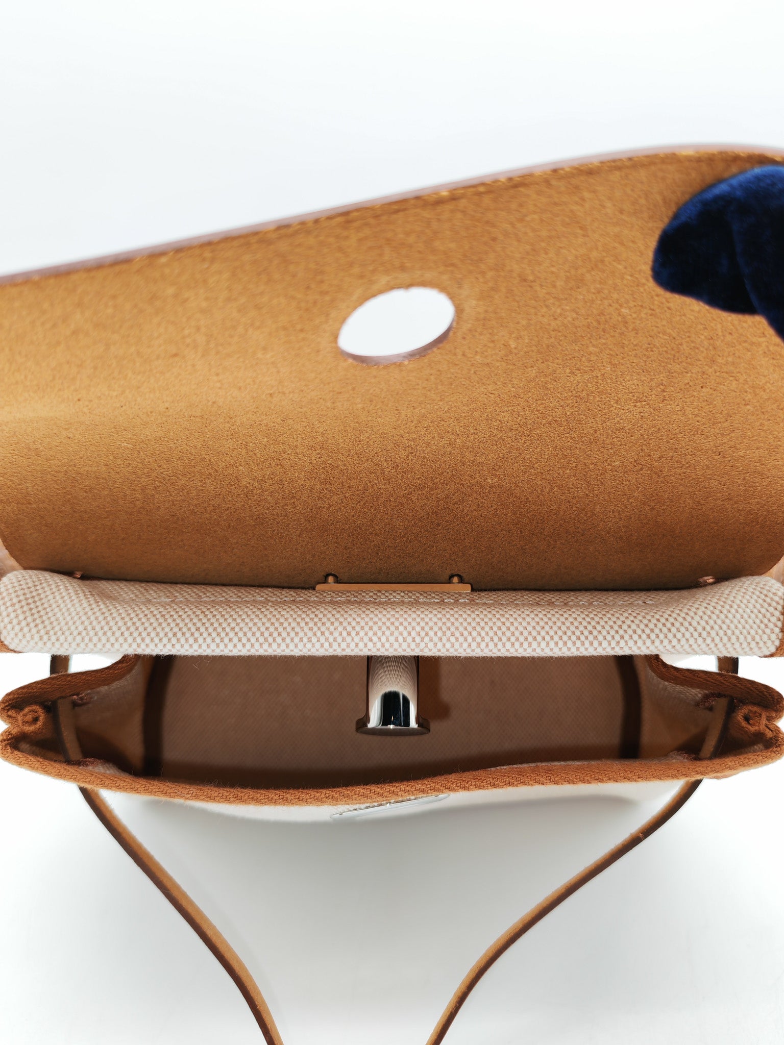Hermes Mini Herbag 20 in Canvas & Palladium Hardware Stamp K( 2025) | Purse Maison Luxury Bags Shop