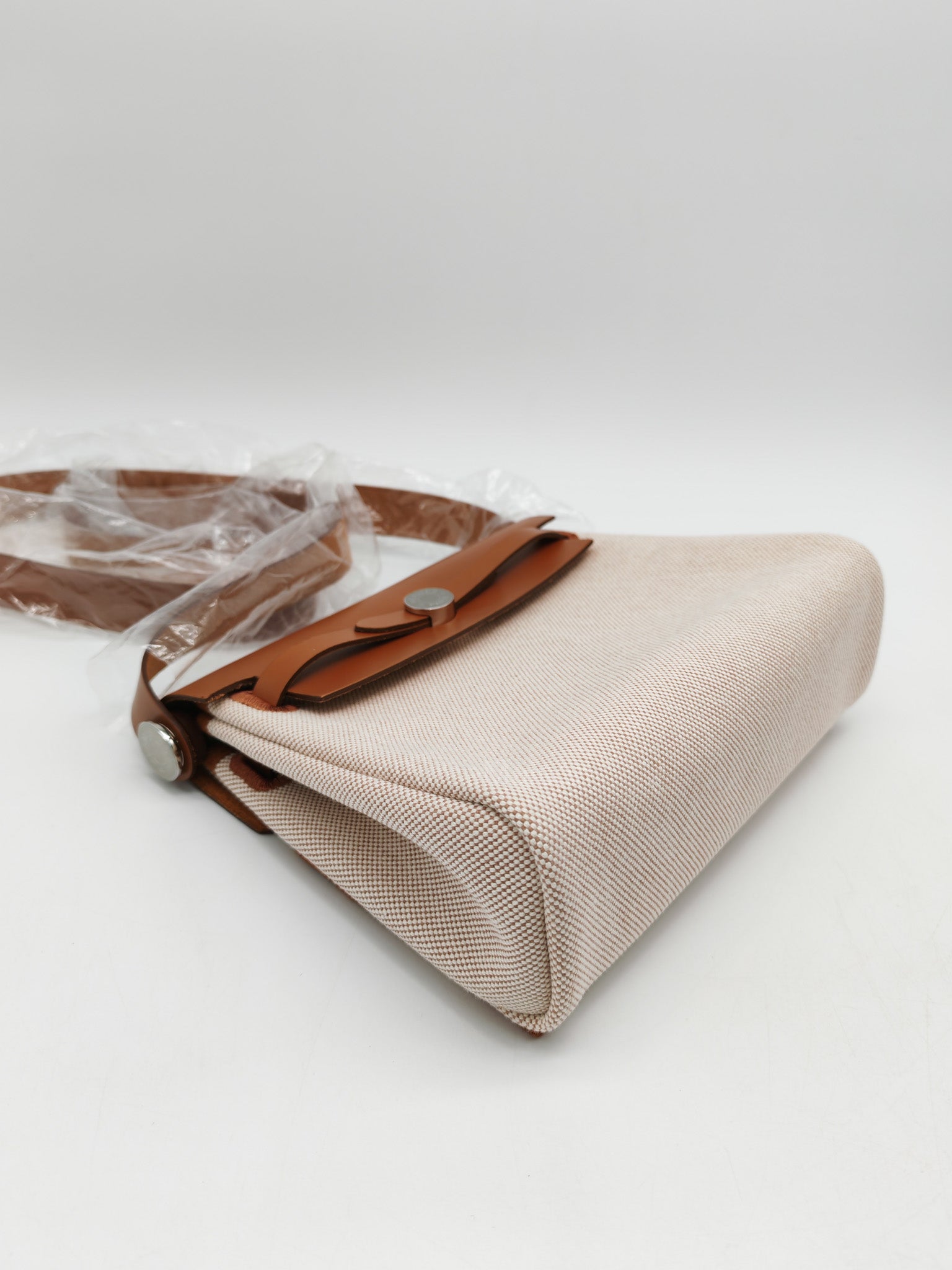 Hermes Mini Herbag 20 in Canvas & Palladium Hardware Stamp K( 2025) | Purse Maison Luxury Bags Shop