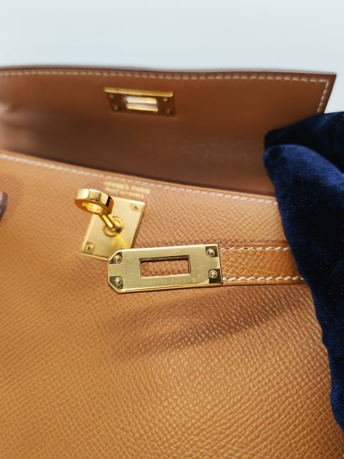 Hermes Mini Kelly II Gold in Epsom Leather and Gold Hardware Stamp D (2019) | Purse Maison Luxury Bags Shop