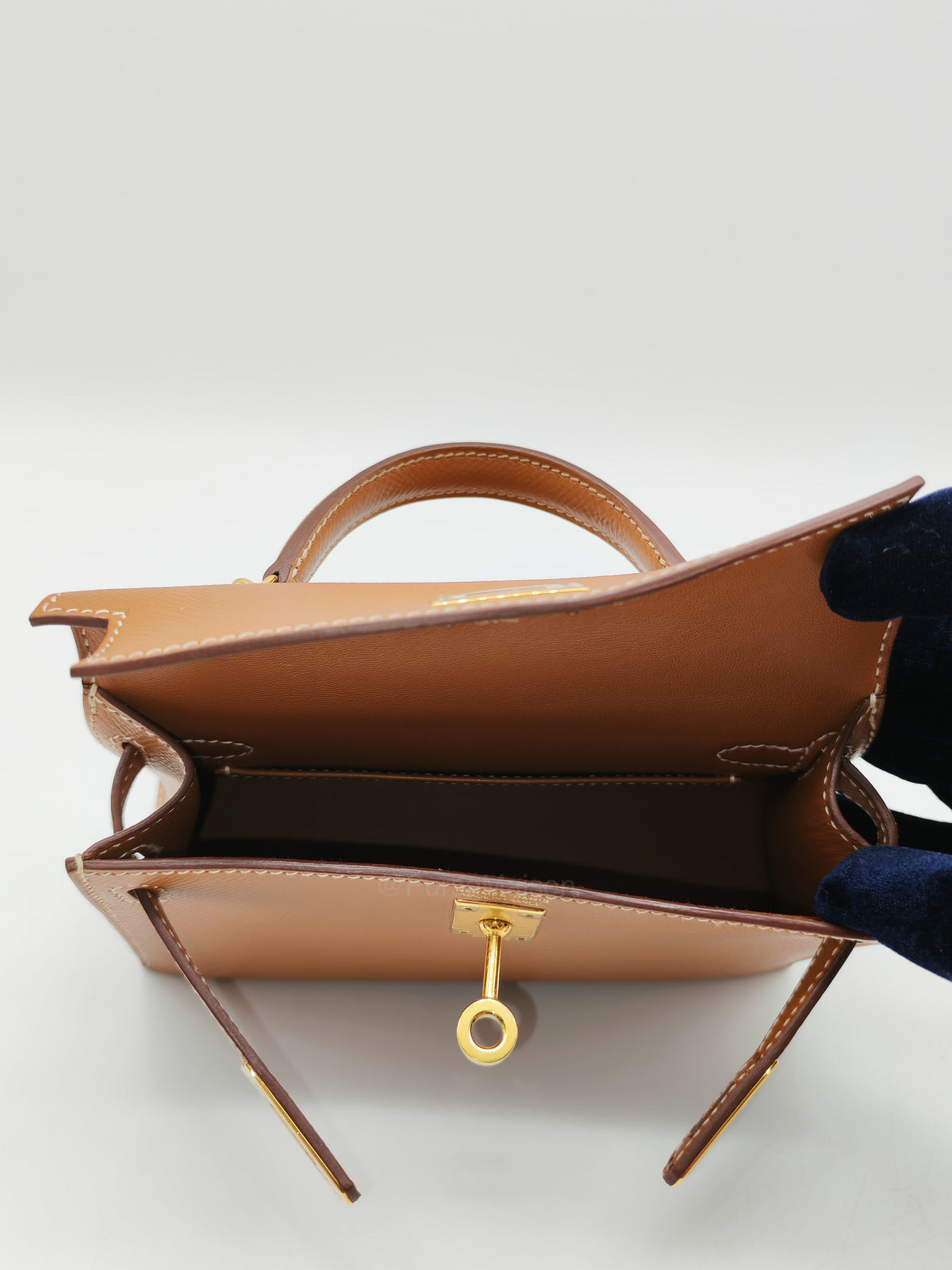 Hermes Mini Kelly II Gold in Epsom Leather and Gold Hardware Stamp D (2019) | Purse Maison Luxury Bags Shop