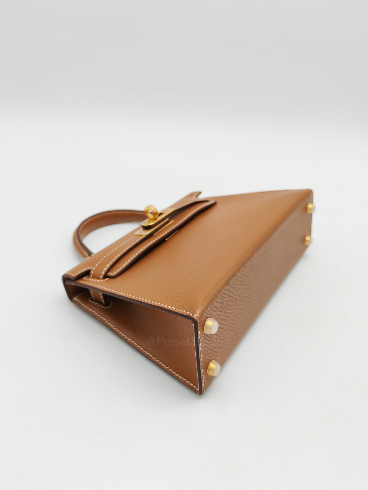 Hermes Mini Kelly II Gold in Epsom Leather and Gold Hardware Stamp D (2019) | Purse Maison Luxury Bags Shop