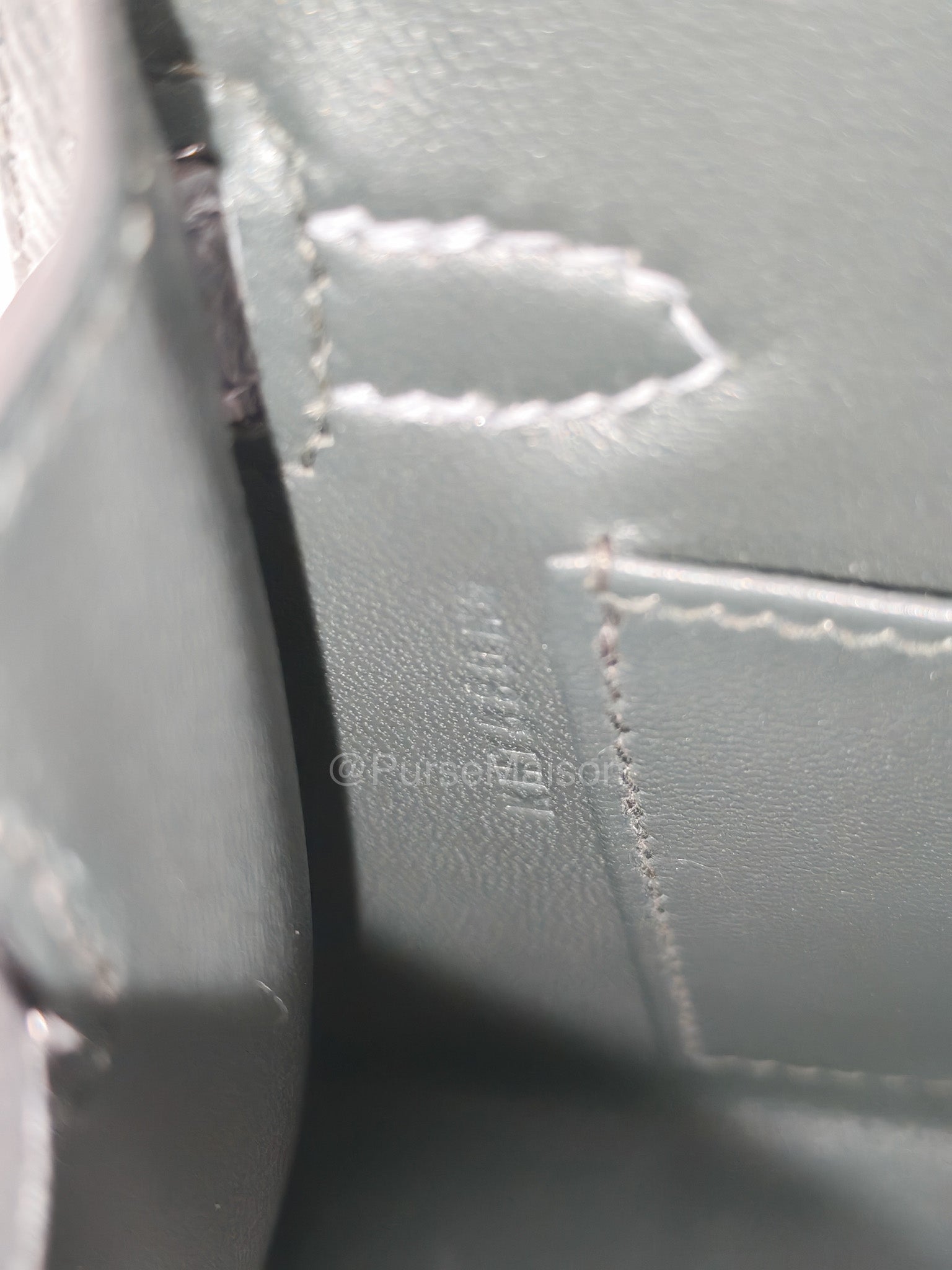 Hermes Mini Kelly Tri-Color Vert Mangrove/Gris Pantin/Noir in Epsom Leather and Palladium Hardware Stamp K (2025) | Purse Maison Luxury Bags Shop
