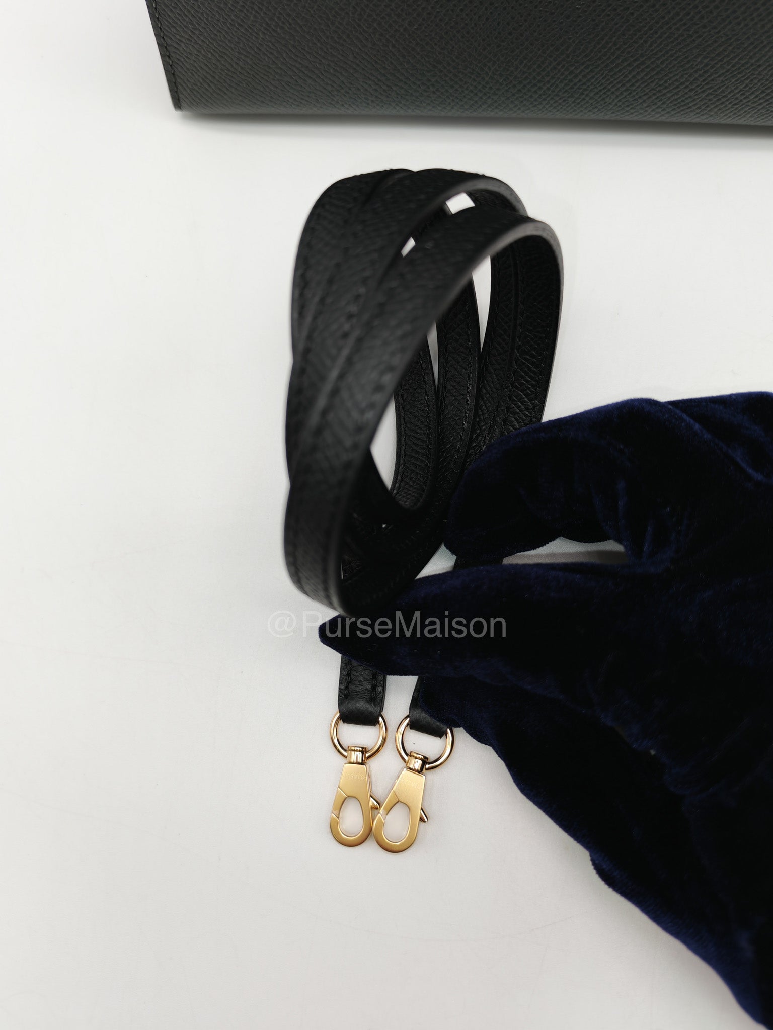 Hermes Mini Kelly Tri-Color Vert Mangrove/Gris Pantin/Noir in Epsom Leather and Palladium Hardware Stamp K (2025) | Purse Maison Luxury Bags Shop