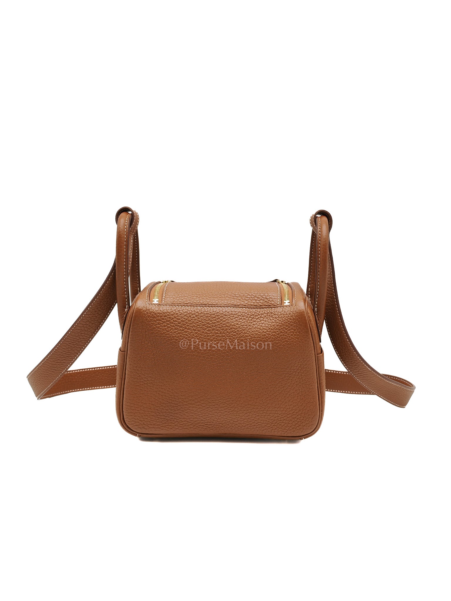 Hermes Mini Lindy Gold Clemence Leather and Gold Hardware Stamp U (2022) | Purse Maison Luxury Bags Shop