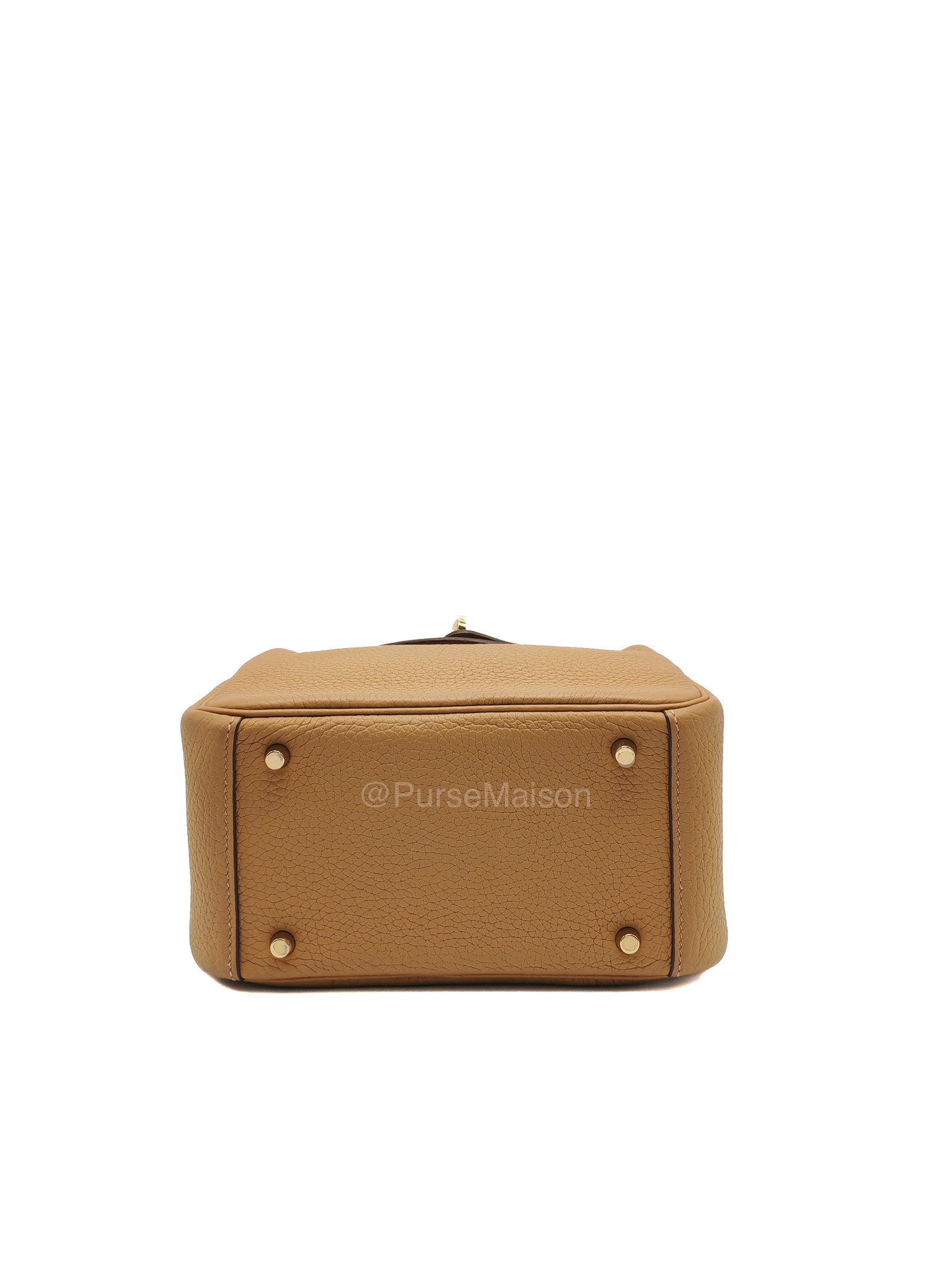Hermes Mini Lindy in Buiscuit Clemence Leather Gold Hardware Stamp U(2022) | Purse Maison Luxury Bags Shop