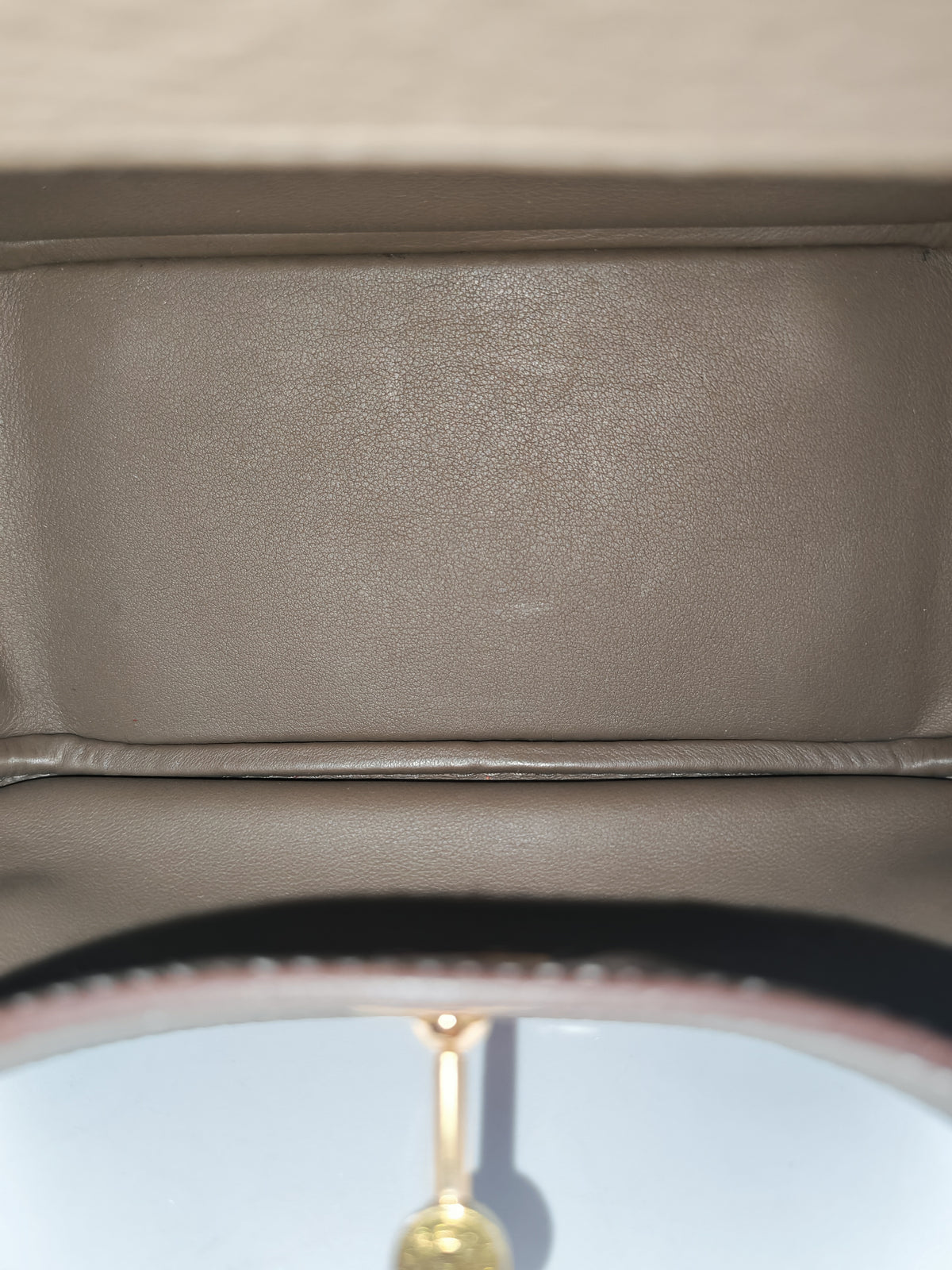 Hermes Mini Lindy in Etoupe Clemence Leather Gold Hardware Stamp U (2022) | Purse Maison Luxury Bags Shop