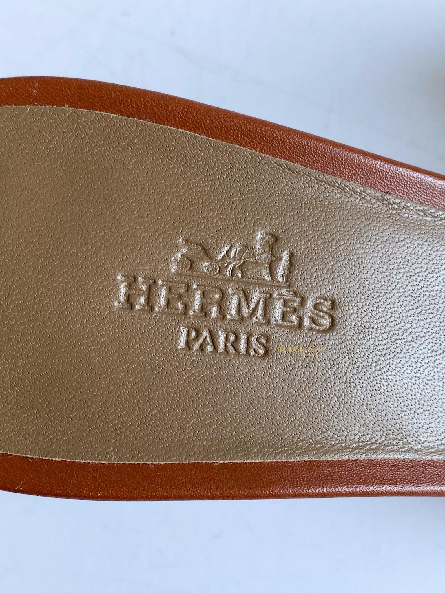 Hermes Oasis Gold (Brown) Sandals Size 38 EU (25cm)