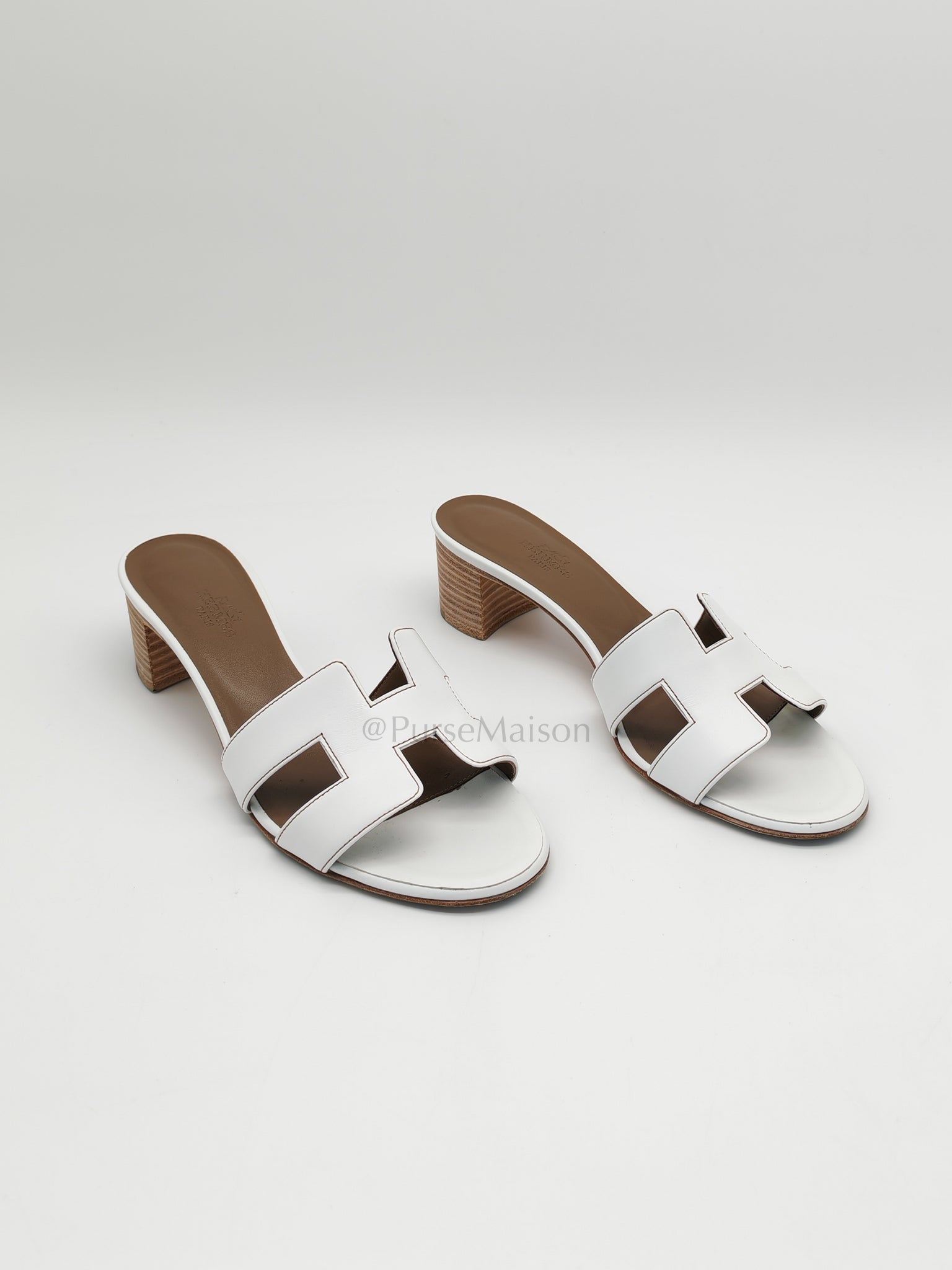 Oasis in White Swift Leather Sandals Size 37.5EU (24.5CM) |