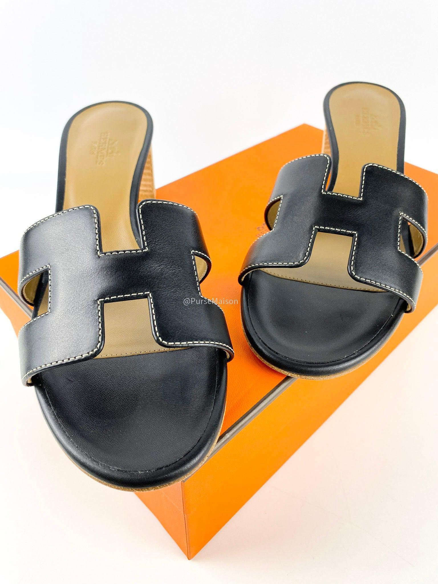 HERMÈS BLACK/STRASS OASIS SANDALS – EYE LUXURY CONCIERGE