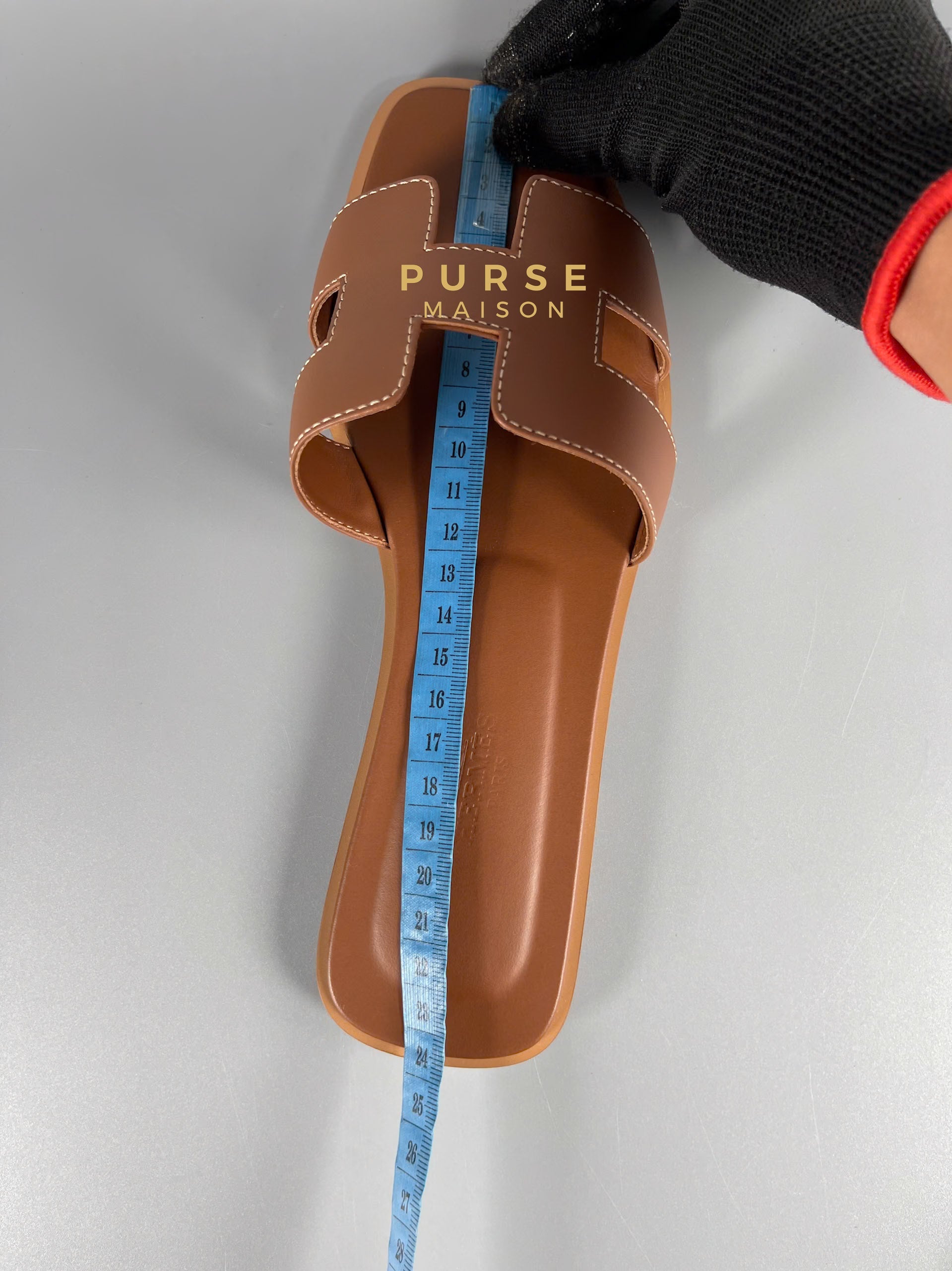 Hermes Oran Sandals Brown (Gold) Size 37 EU (24 cm) | Purse Maison Luxury Bags Shop
