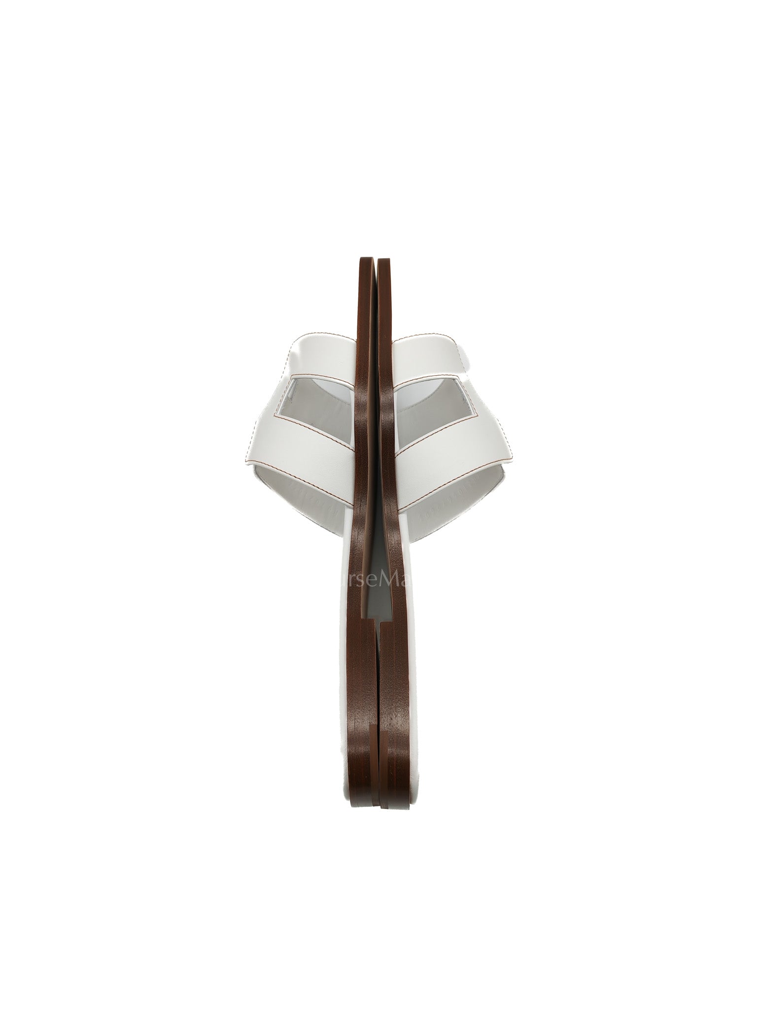 Oran Sandals in White Swift Leather Size 40 (26cm) | Purse Maison Luxury Bags Shop